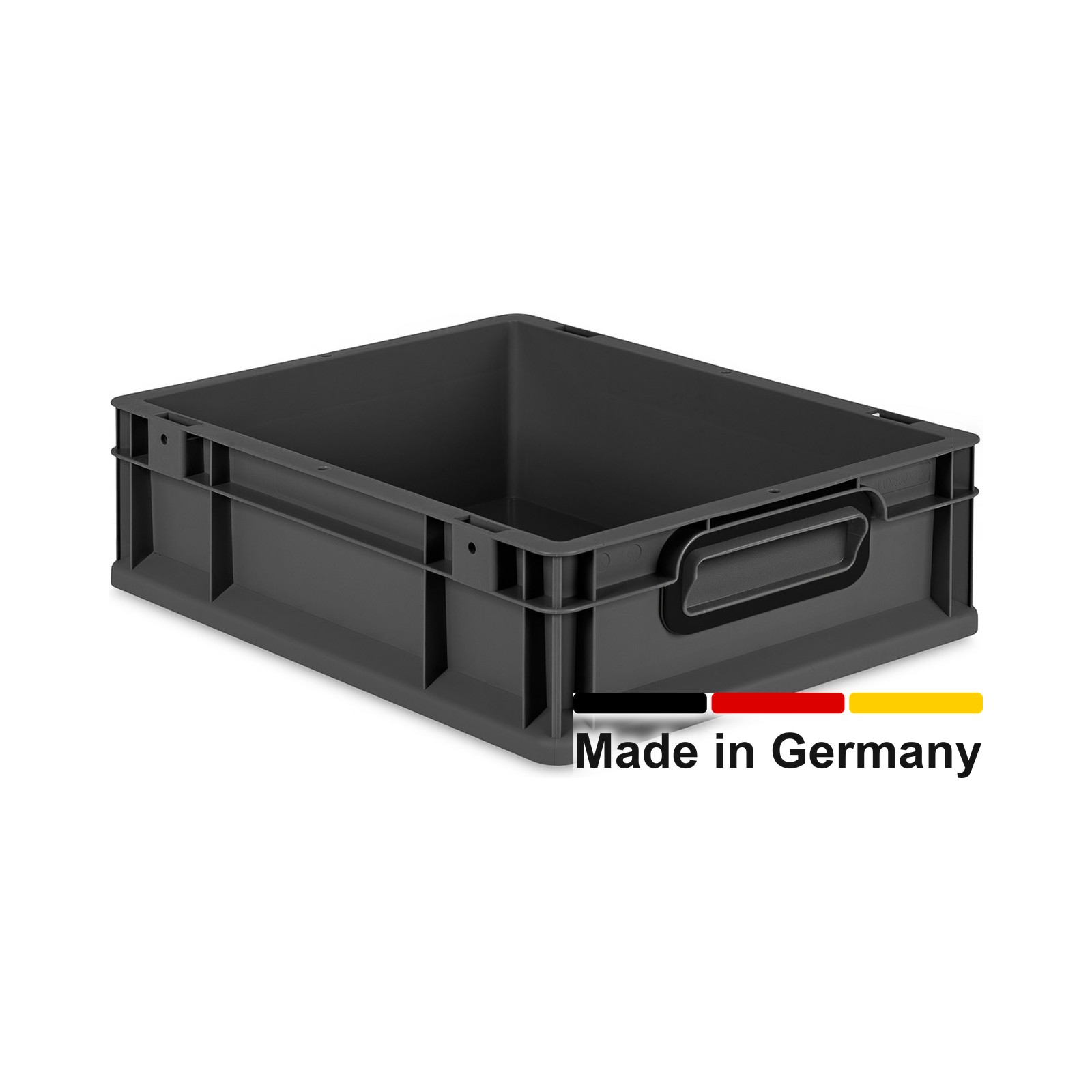 Eurobox 40x30x12 cm, NextGen Cycle, Griffe geschl. schwarz, anthrazit