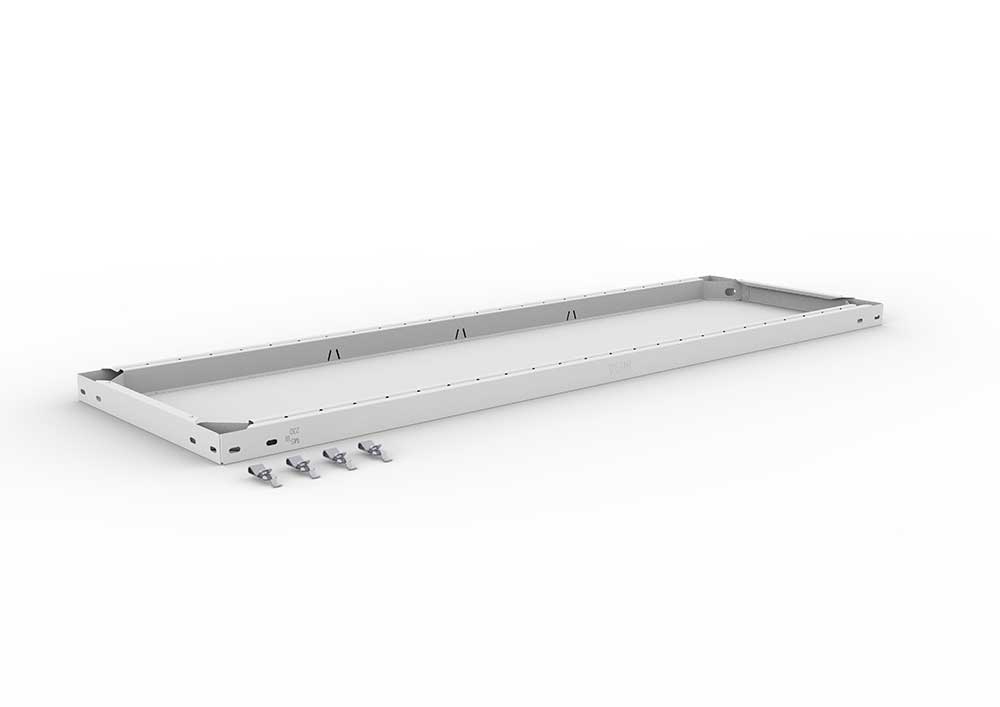 Metallregal Zusatzboden – 130×40 cm, 230 kg, RAL 7035