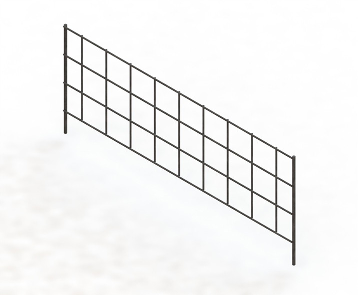 Metallregal Freistehendes MSN Trenngitter Tiefe 500 vzk (470 x150) Höhe 150 , MULTI-STABIL