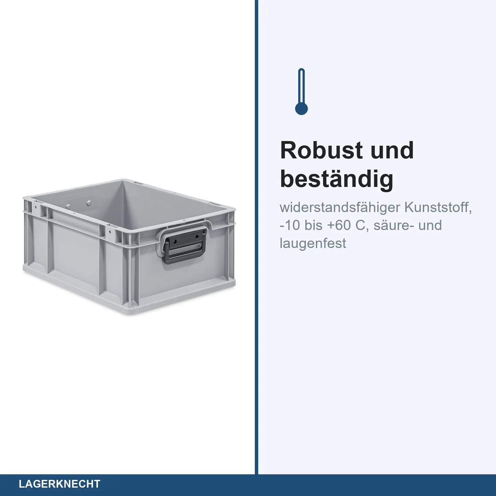 Eurobox 40x30x17 cm mit Scharnierdeckel, NextGen Portable Duo