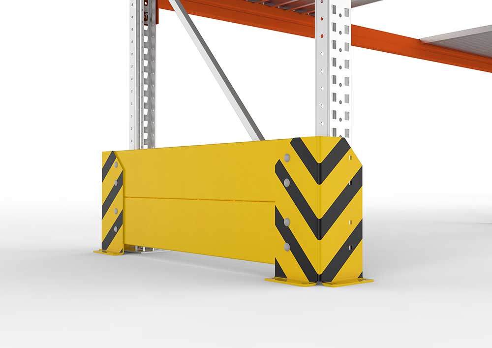 Palettenregal Rammschutzwand Einfachregal 110 cm, RAL 1003