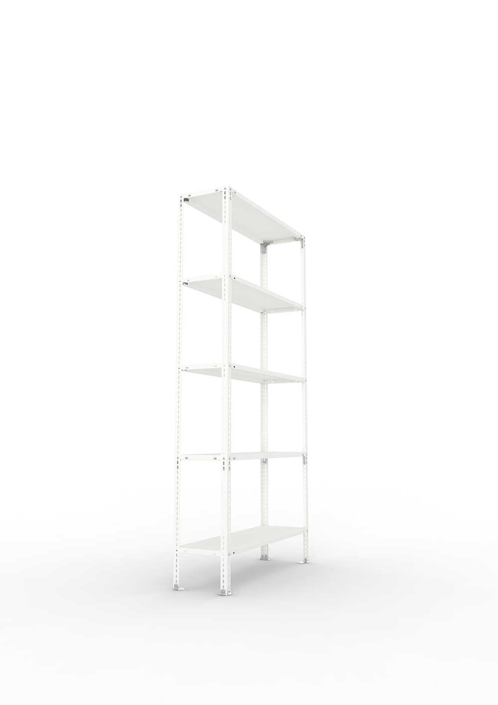Metallregal FIX 80 Grundregal für Regalsystem Metall 2000 x 1000 x 300 RAL 7035 kpl. mit 5 Böden