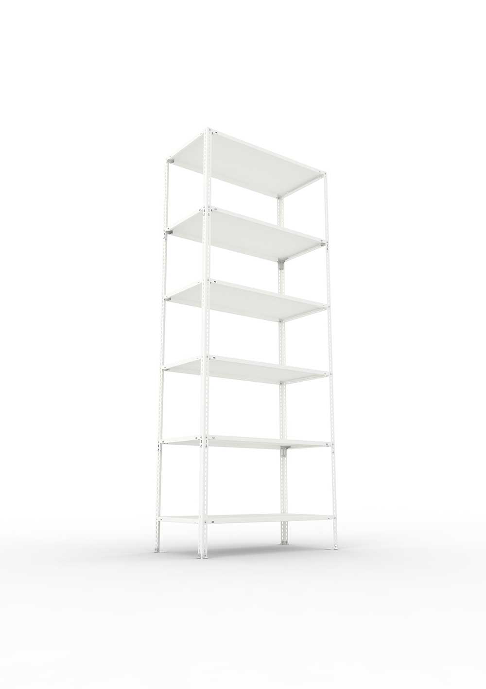 Kellerregal Pro Schraubsystem Grundregal 250×100×50 cm, 80 kg, 6 Böden