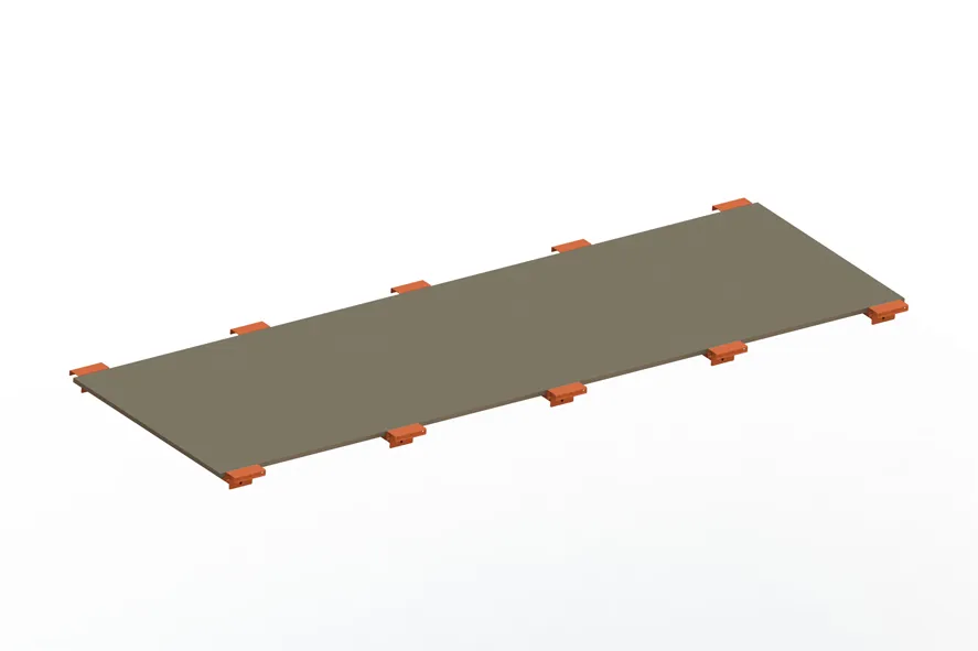 Palettenregal Spanplattenboden + Tiefenauflage 330×110 cm, 19 mm