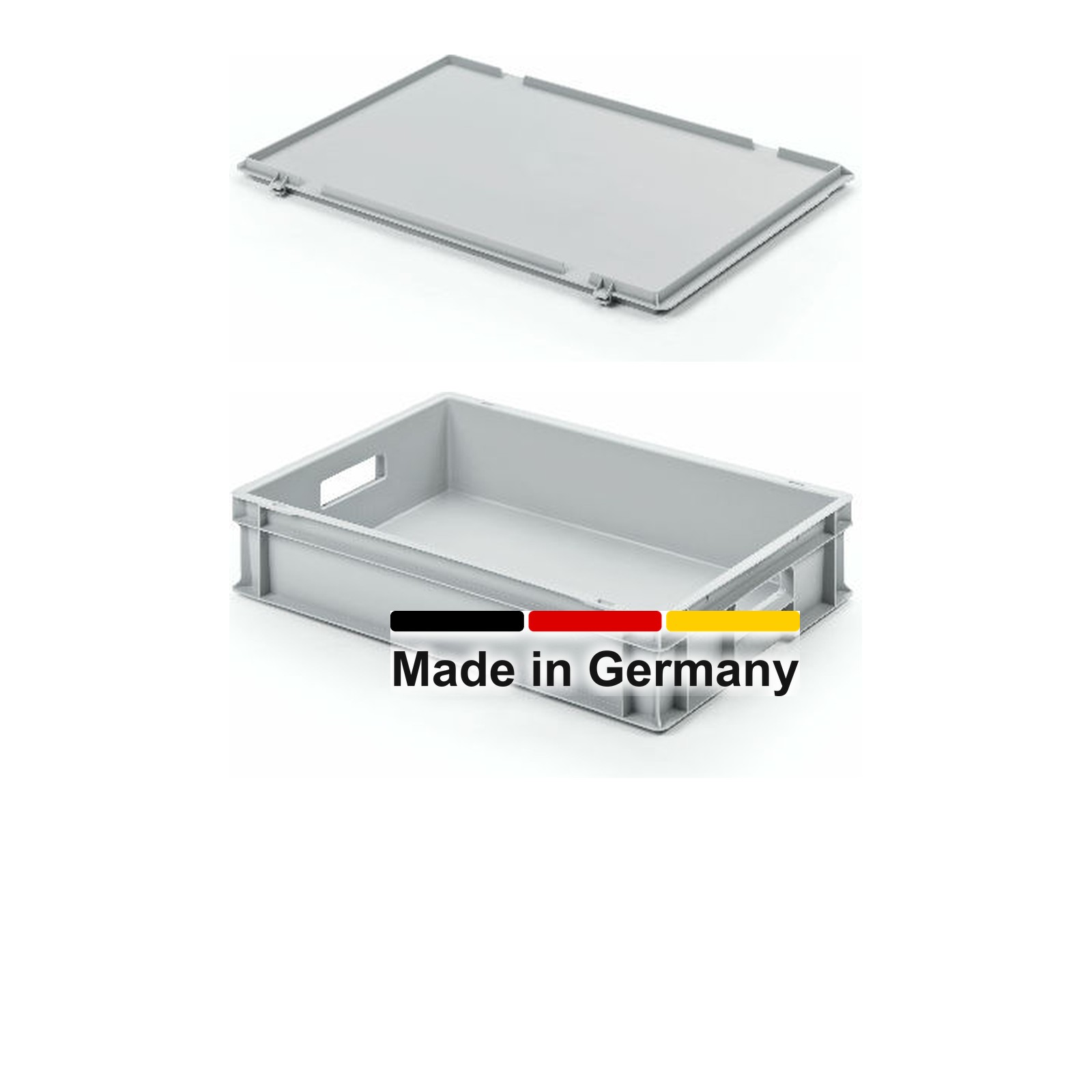Eurobox 60x40x12 cm mit Scharnierdeckel, UNISTA