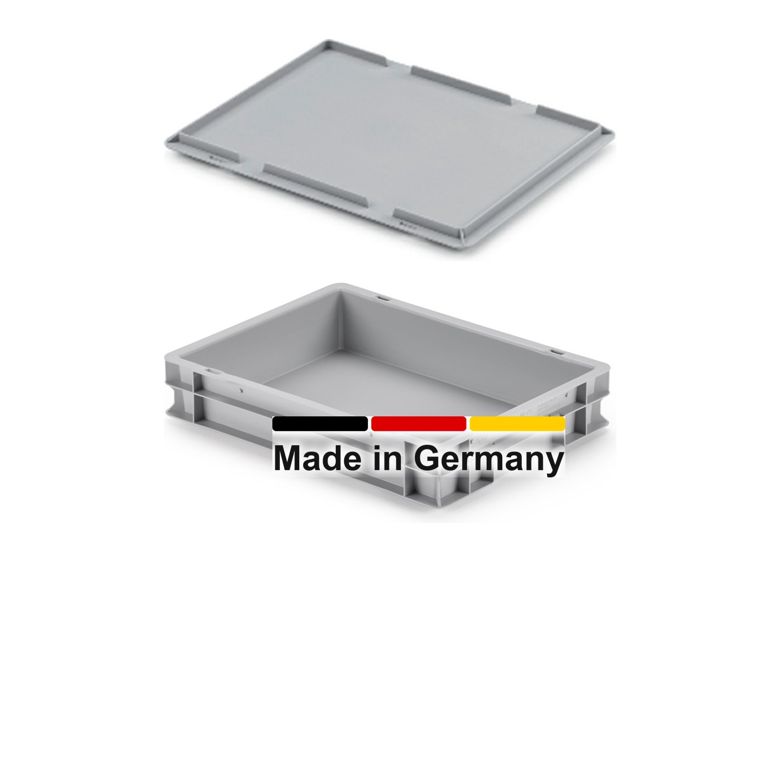 Eurobox 40x30x8 cm mit Auflagedeckel, UNISTA