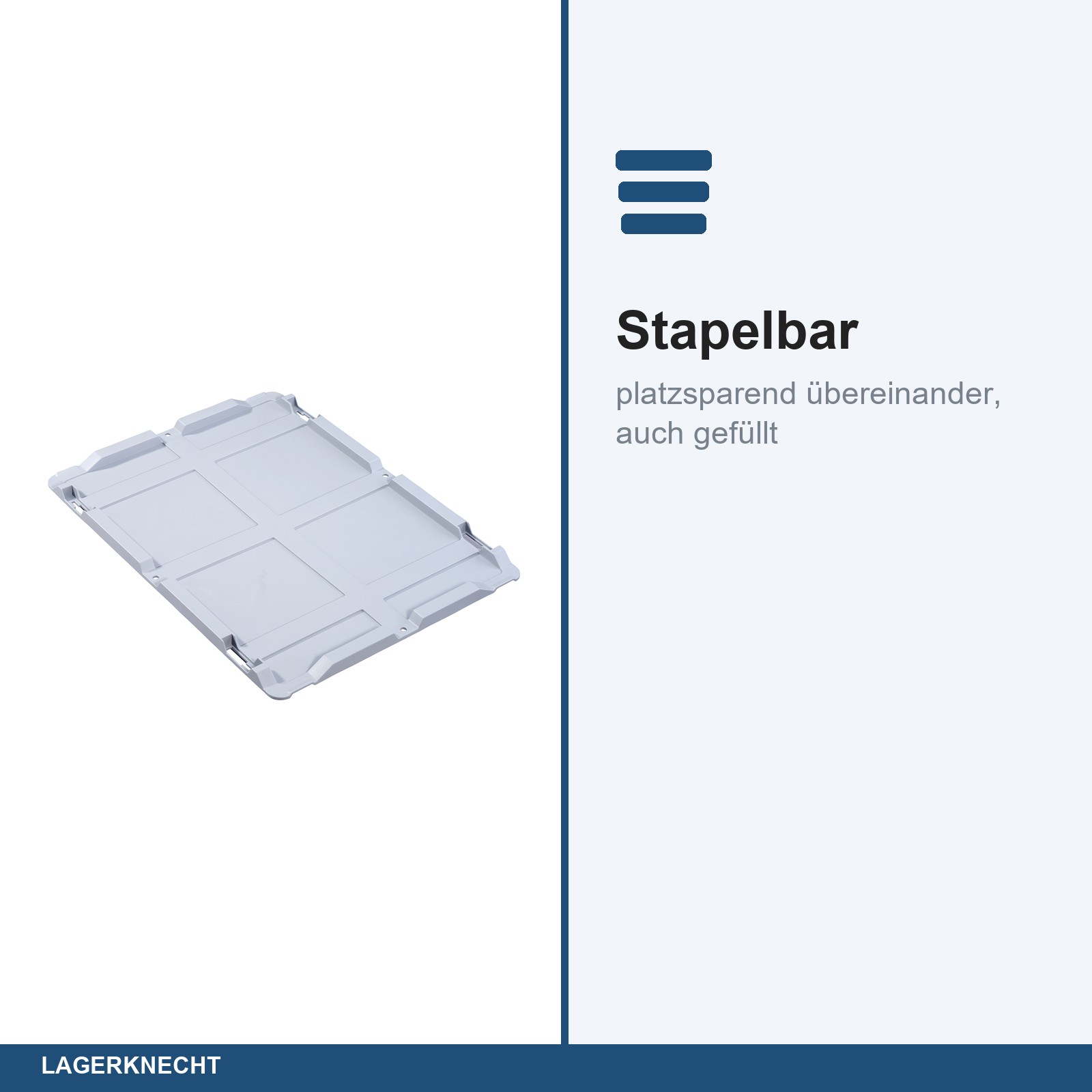Auflagedeckel Eurobox NextGen - Grundmaß 600 x 400