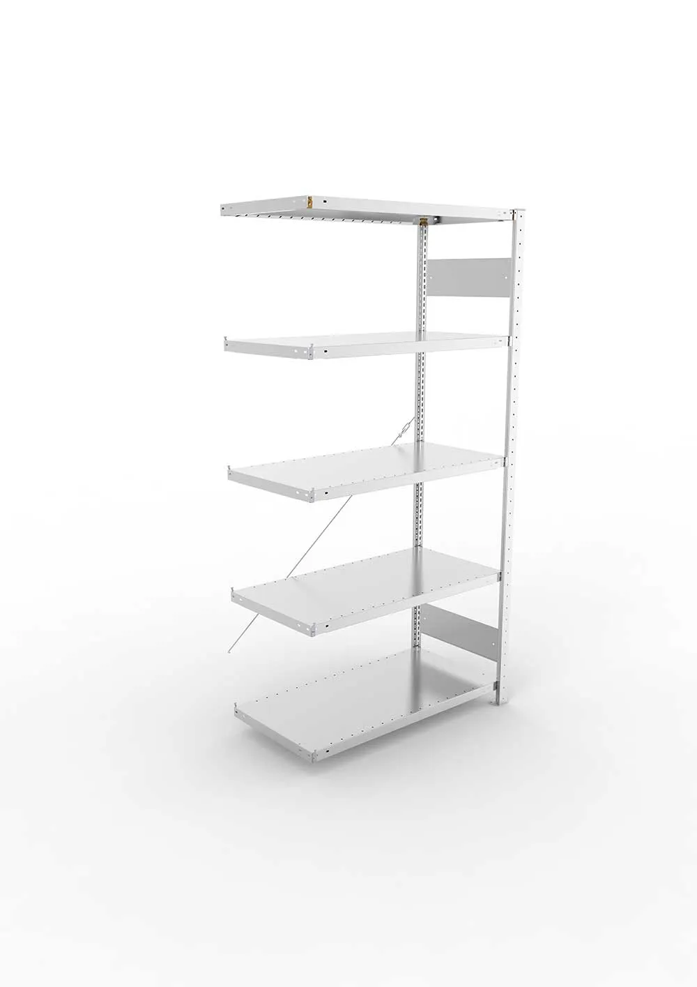 Kellerregal Pro-Flex Stecksystem Anbauregal – 200×100×50 cm, 230 kg, verzinkt, 5 Böden