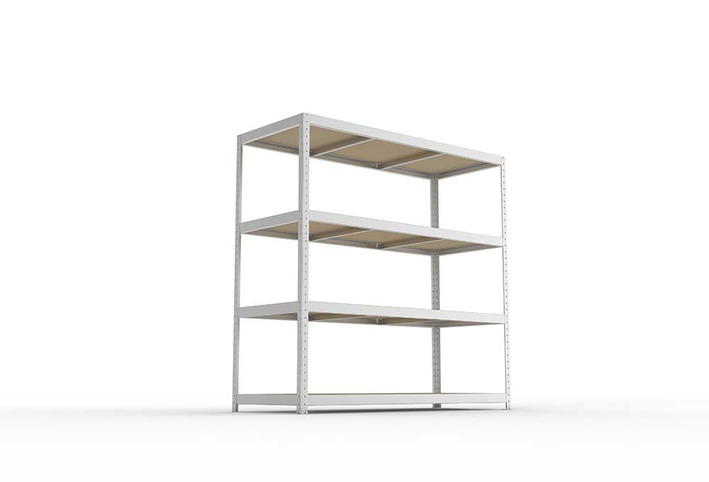 Schwerlastregal 197×200×80 cm – Spanplatten, verzinkt (Varianten)
