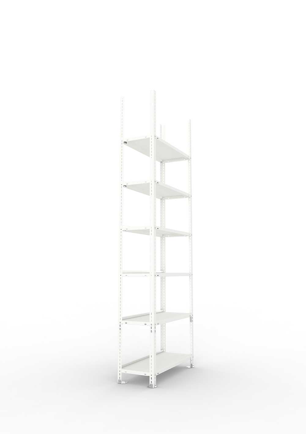 Büroregal Pro Schraubsystem Grundregal – 220×75×30 cm, RAL 7035