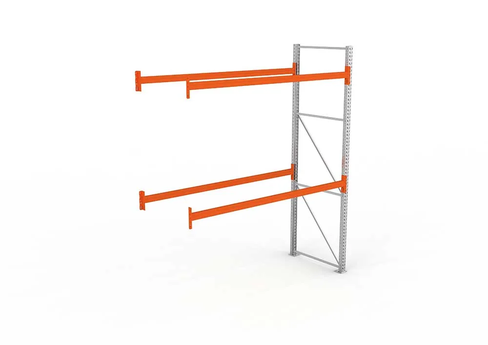 Palettenregal Anbaumodul – 330×278×110 cm, bis 500 kg, 3 Ebenen