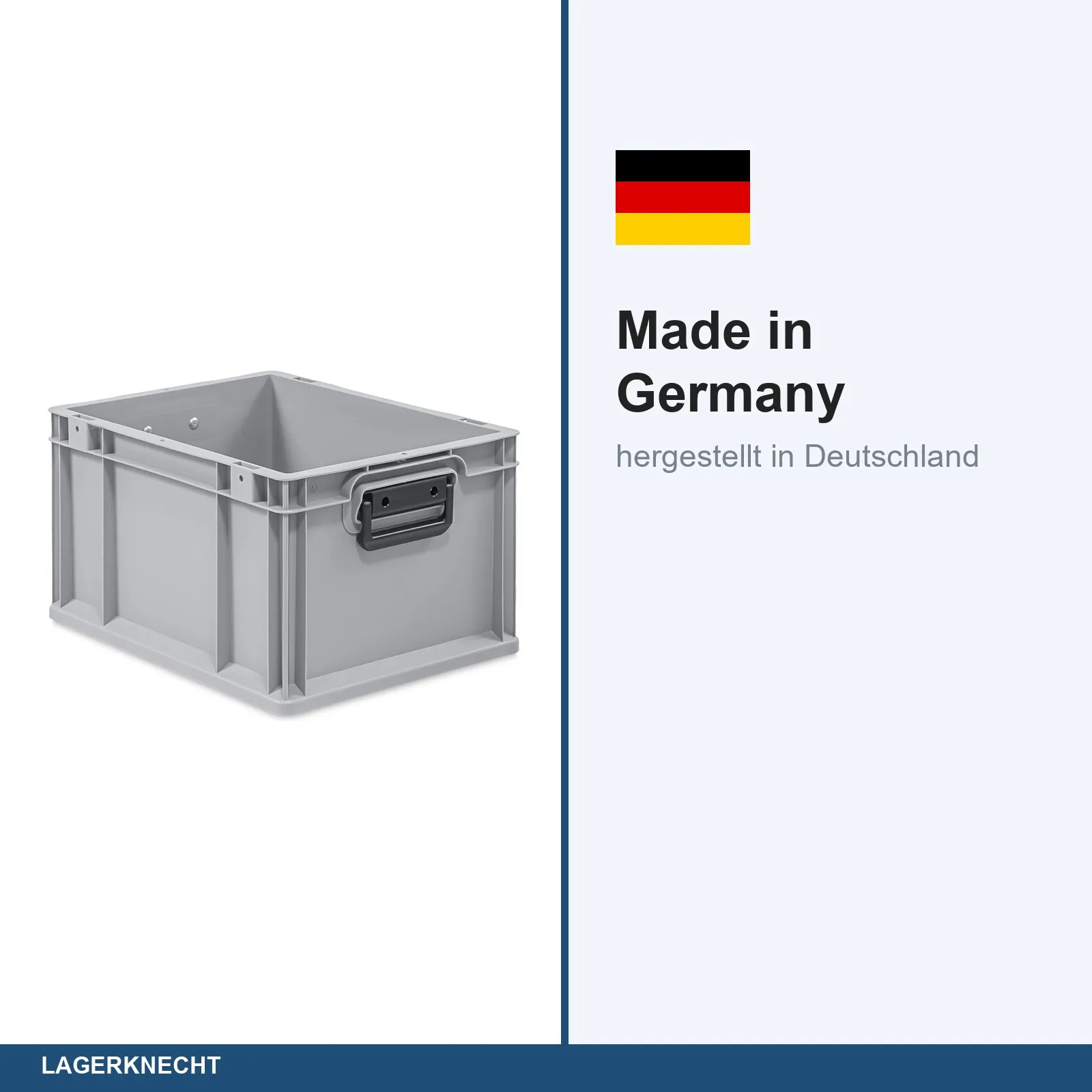 Eurobox 40x30x22 cm mit Scharnierdeckel, NextGen Portable Duo