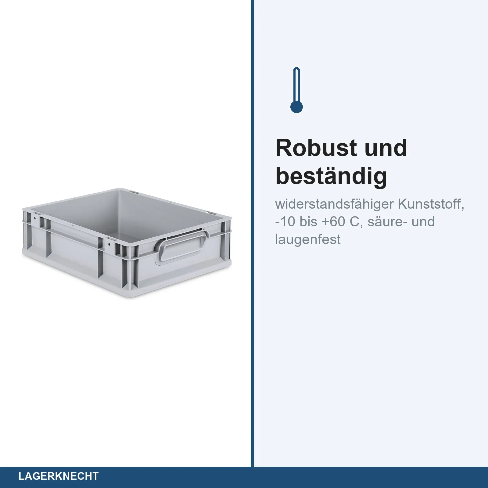 Eurobox 40x30x12 cm mit Scharnierdeckel, NextGen