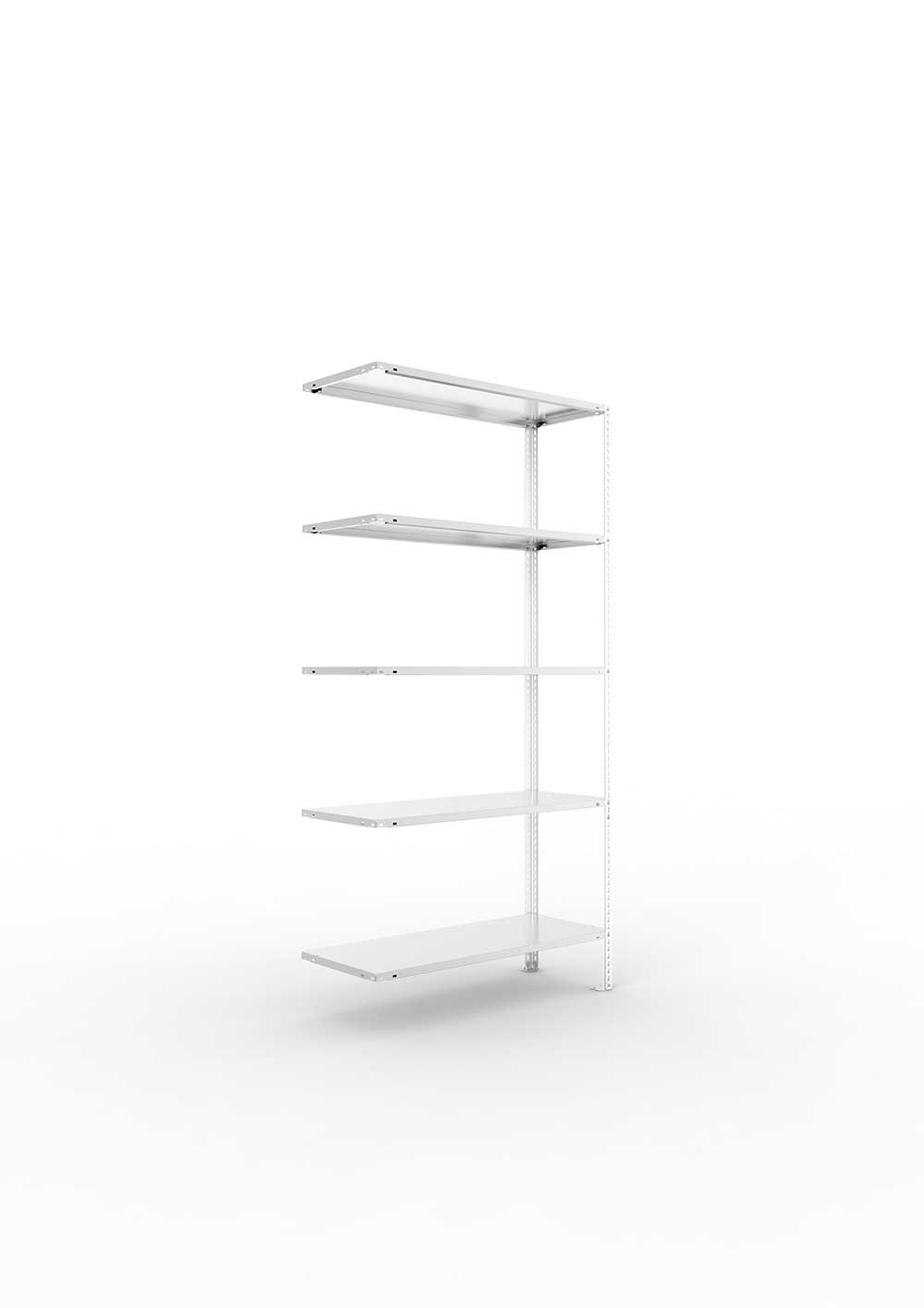Kellerregal Pro Schraubsystem Anbauregal 200×100×40 cm, 80 kg, 5 Böden, verzinkt