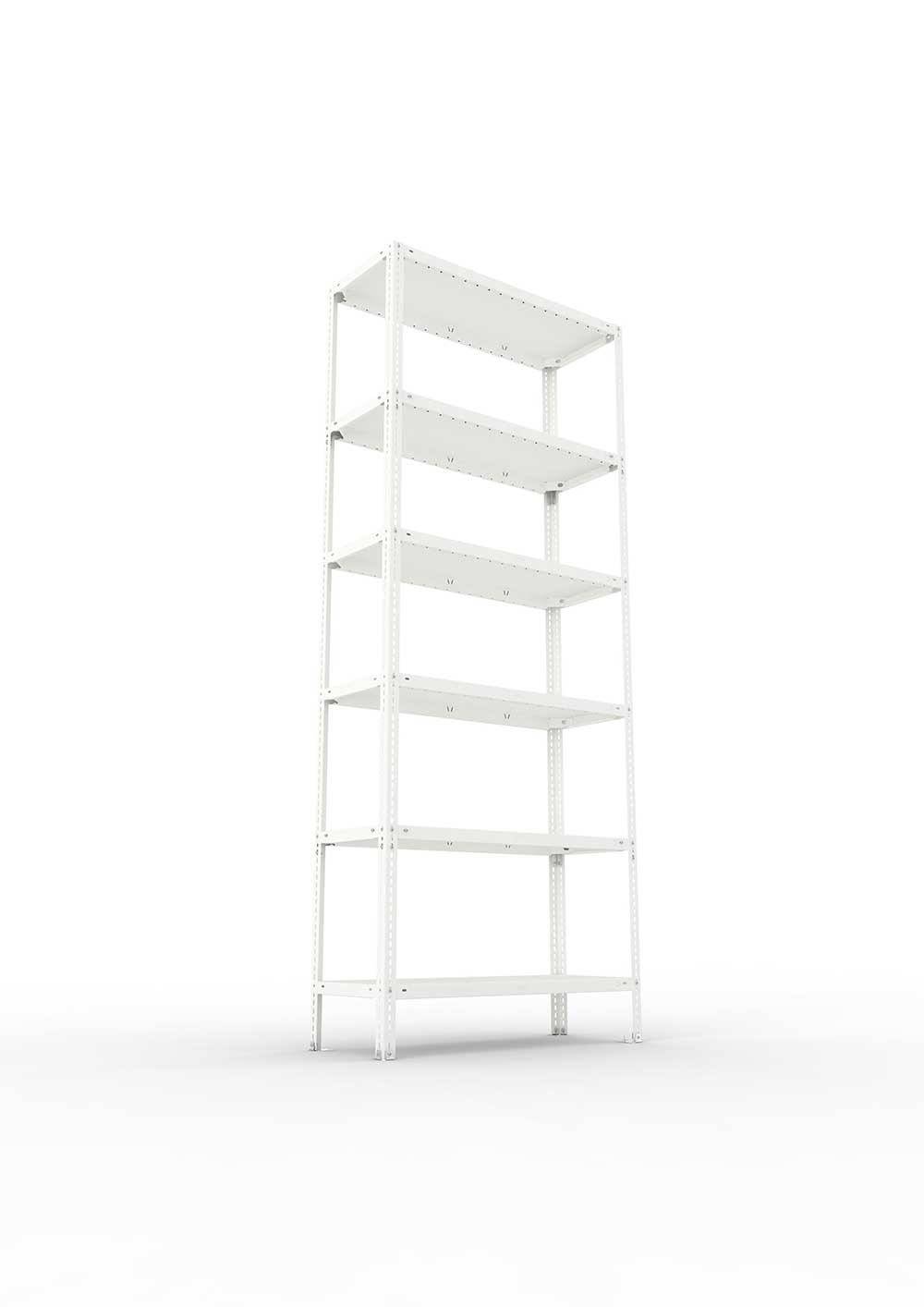 Kellerregal Pro Schraubsystem Grundregal 250×100×40 cm, 150 kg, 6 Böden