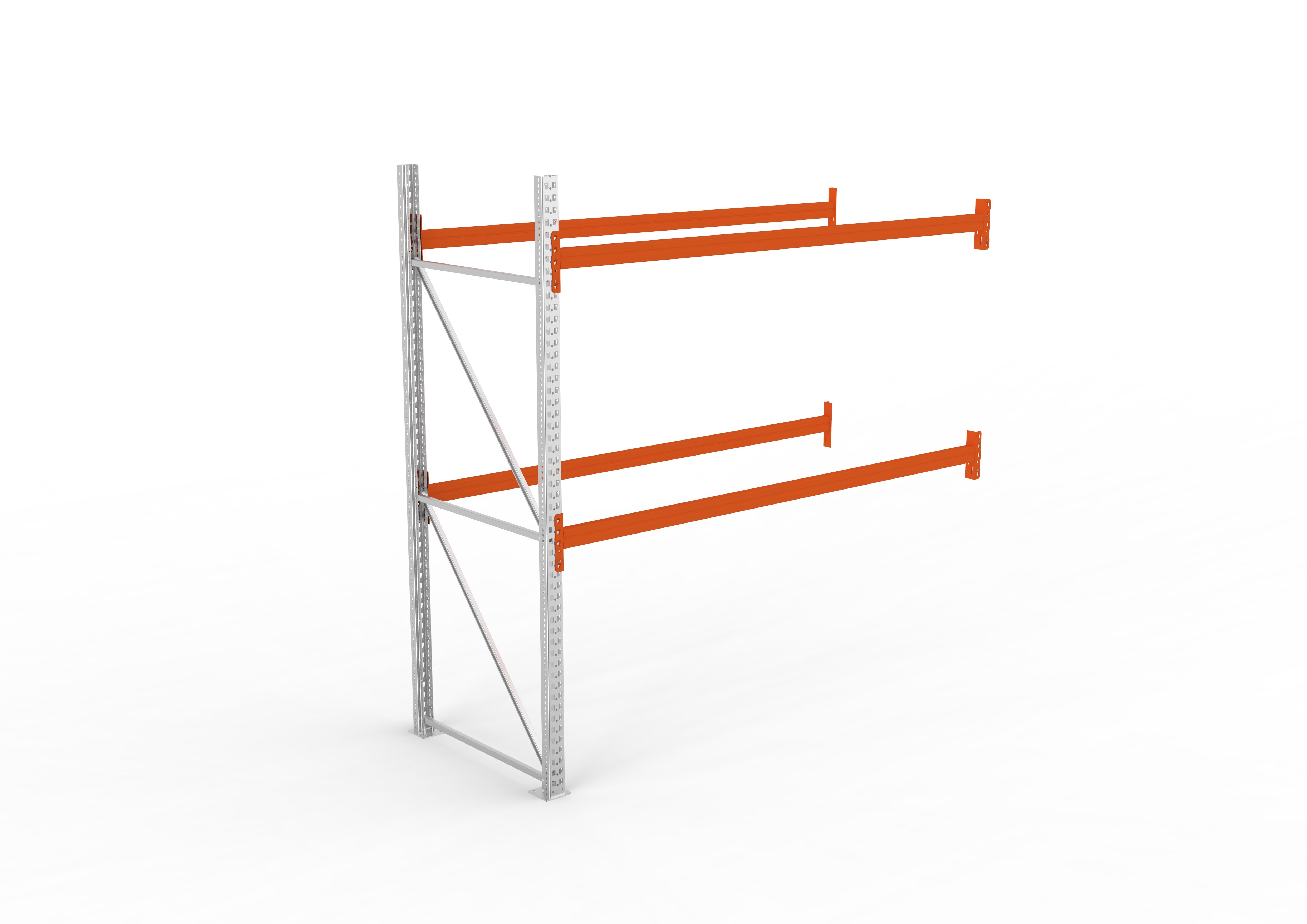 Palettenregal Anbaumodul – 270×278×110 cm, bis 500 kg, 3 Ebenen