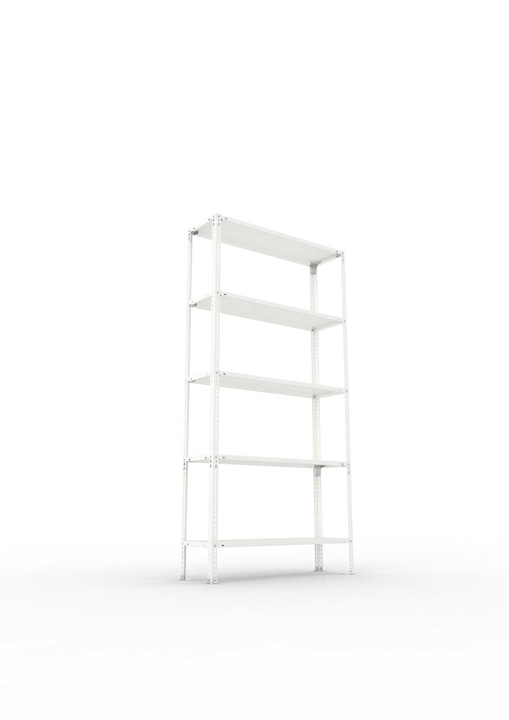 Metallregal FIX 80 Grundregal für Regalsystem Metall 2000 x 1000 x 300 RAL 7035 kpl. mit 5 Böden