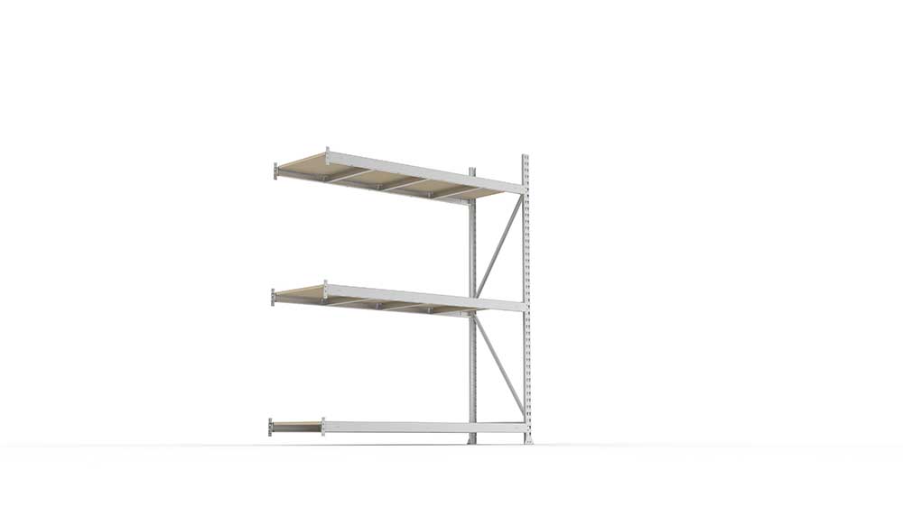 Weitspannregal Anbauregal 220×180×65 cm – Spanplatten, verzinkt