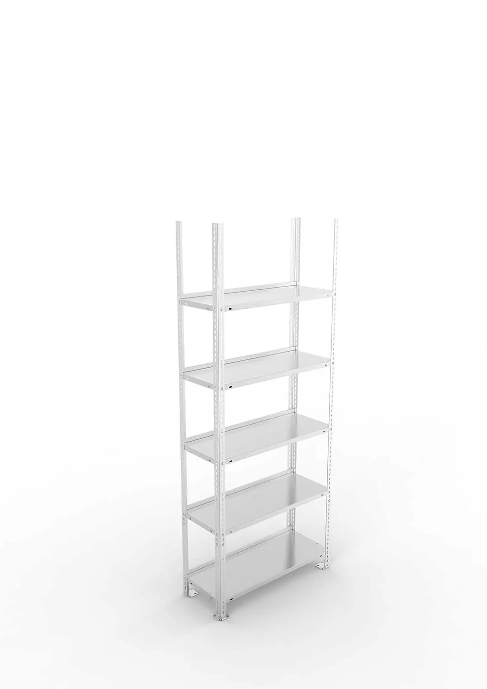 Büroregal Pro Schraubsystem Grundregal – 185×75×30 cm, verzinkt, einseitig
