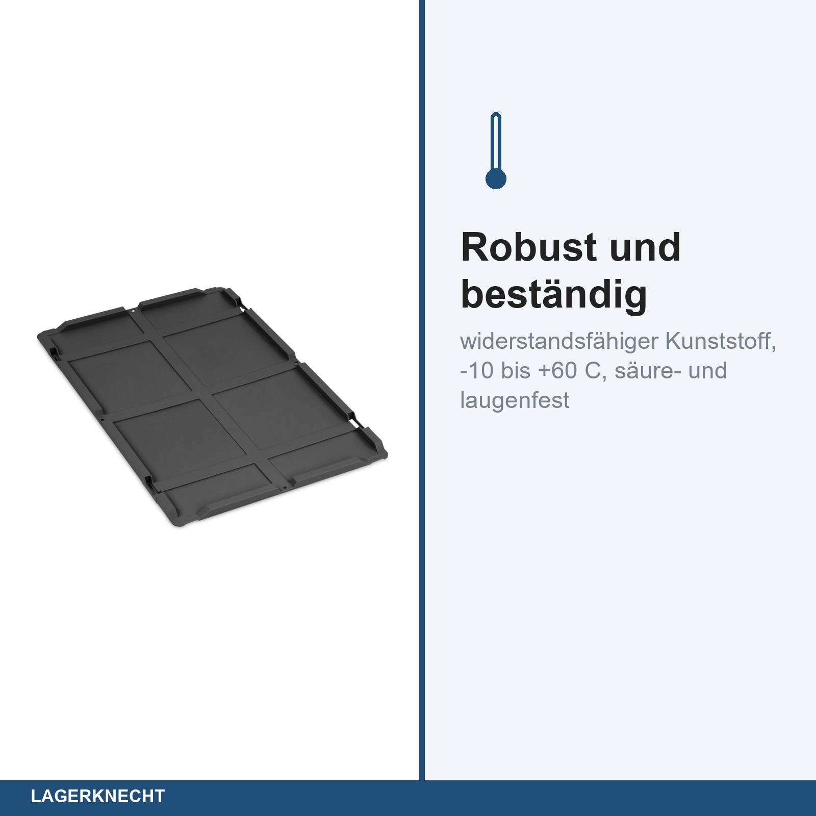 Auflagedeckel 600 x 400 für Eurobox NextGen 2.0 Cycle - Anthrazit