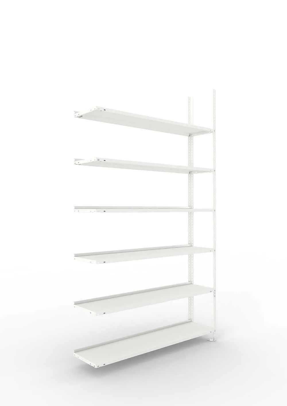 Büroregal Pro Schraubsystem Anbauregal – 220×125×30 cm, RAL 7035