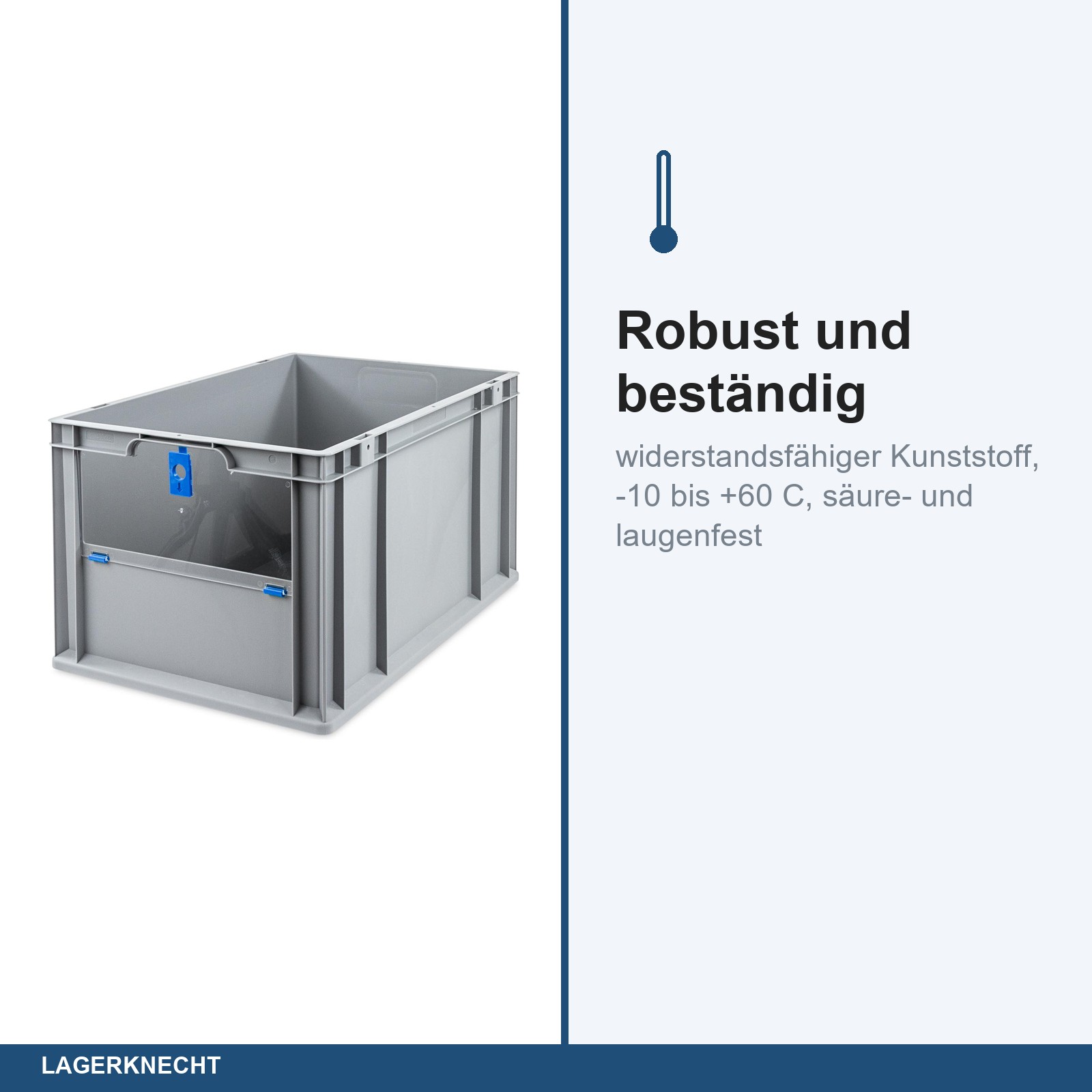 Eurobox NextGen Insight Cover, 600x400x320mm - Cover HOCH - BLAU