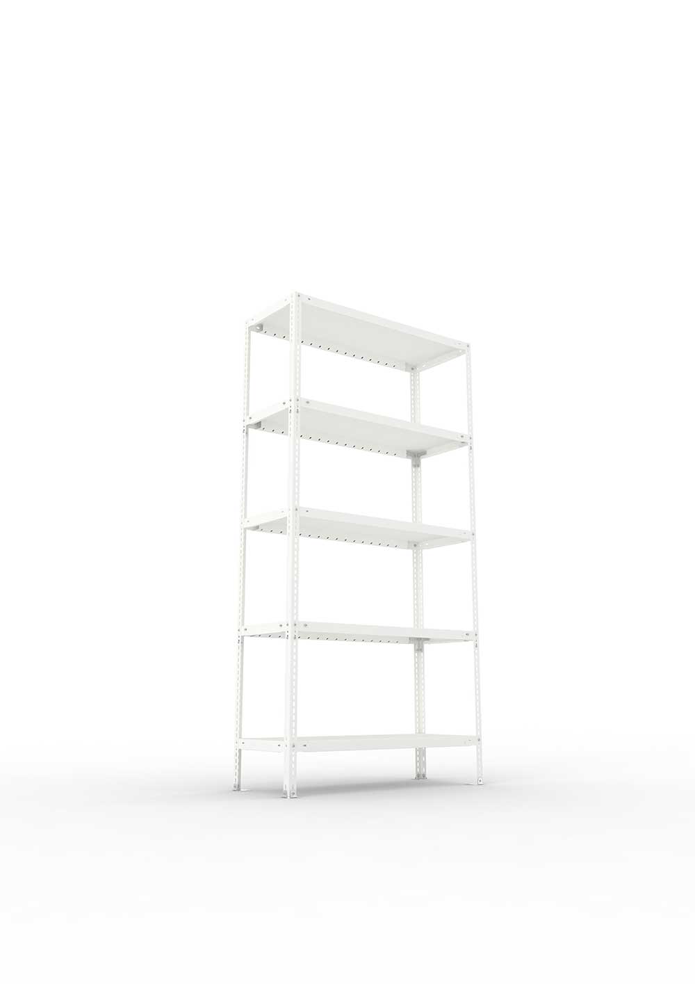Kellerregal Pro Schraubsystem Grundregal 200×100×40 cm, 100 kg, 5 Böden