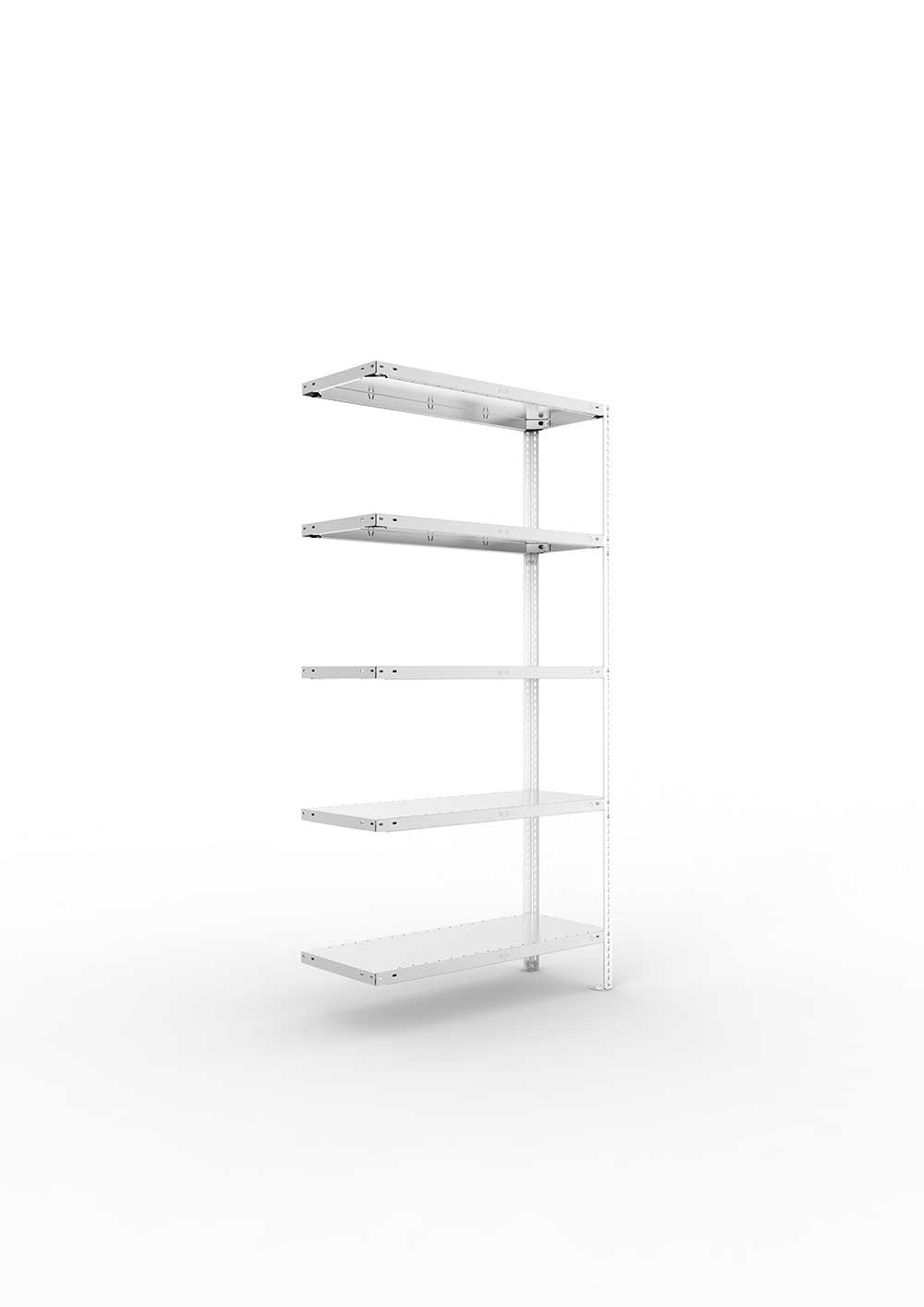Schraubregal Pro Anbauregal – 200×100×40 cm, 150 kg, verzinkt