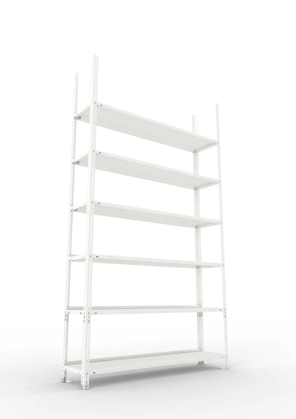 Büroregal Pro Schraubsystem Grundregal – 220×125×30 cm, RAL 7035