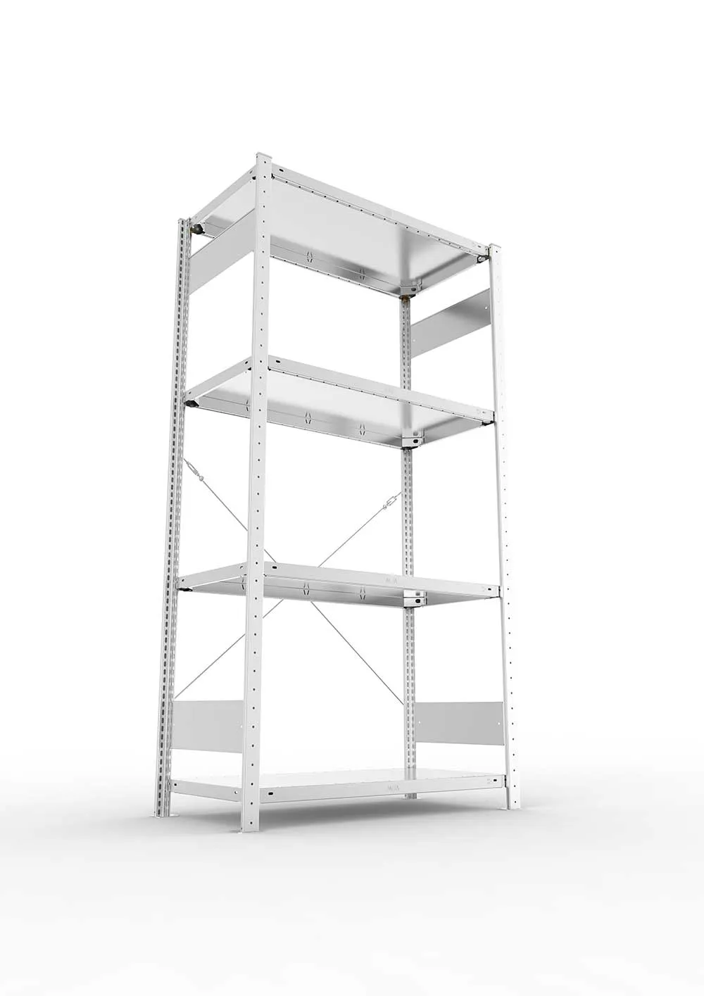 Metallregal SET Grundregal – 200×100×50 cm, 150 kg, verzinkt