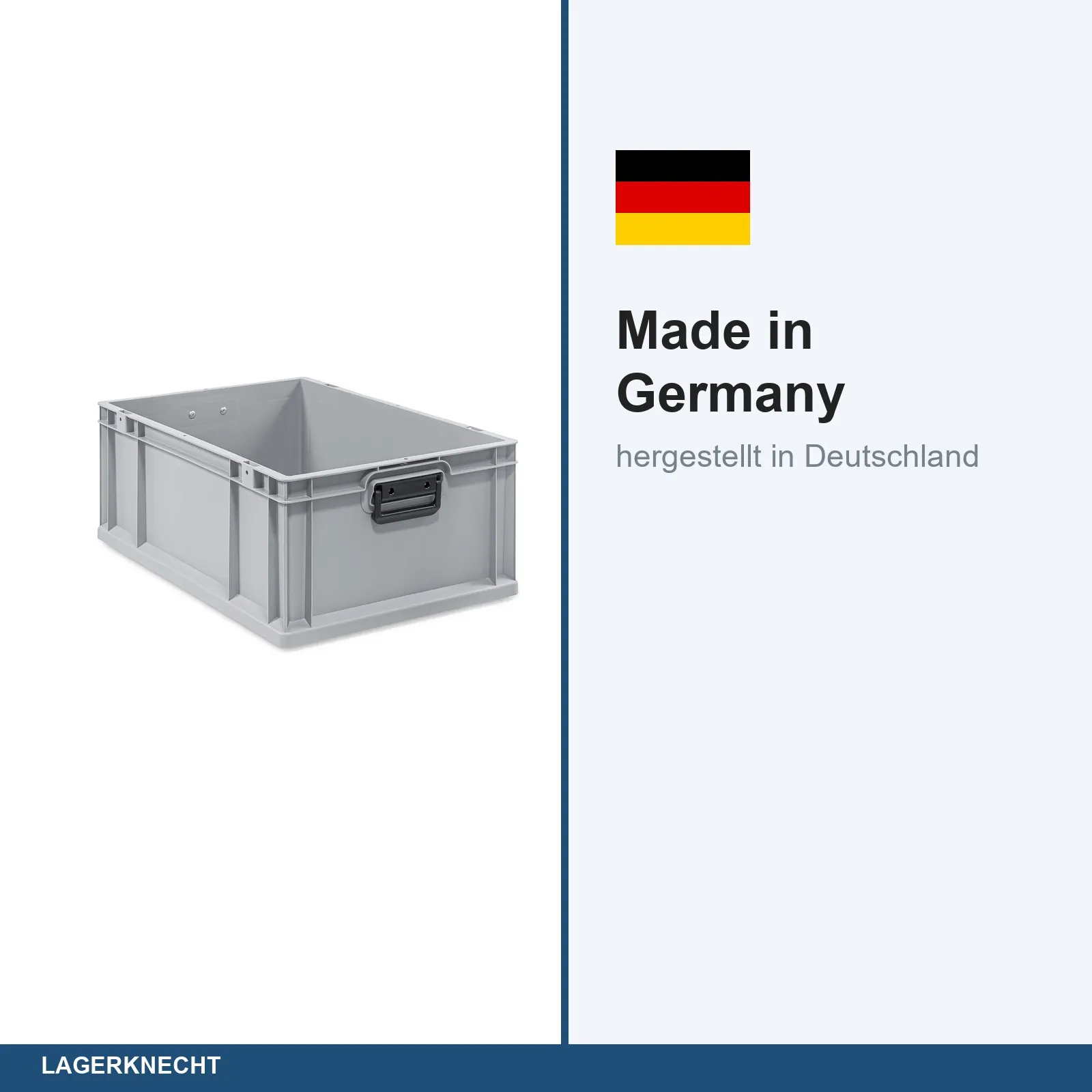 Eurobox 60x40x22 cm mit Scharnierdeckel, NextGen Portable Duo