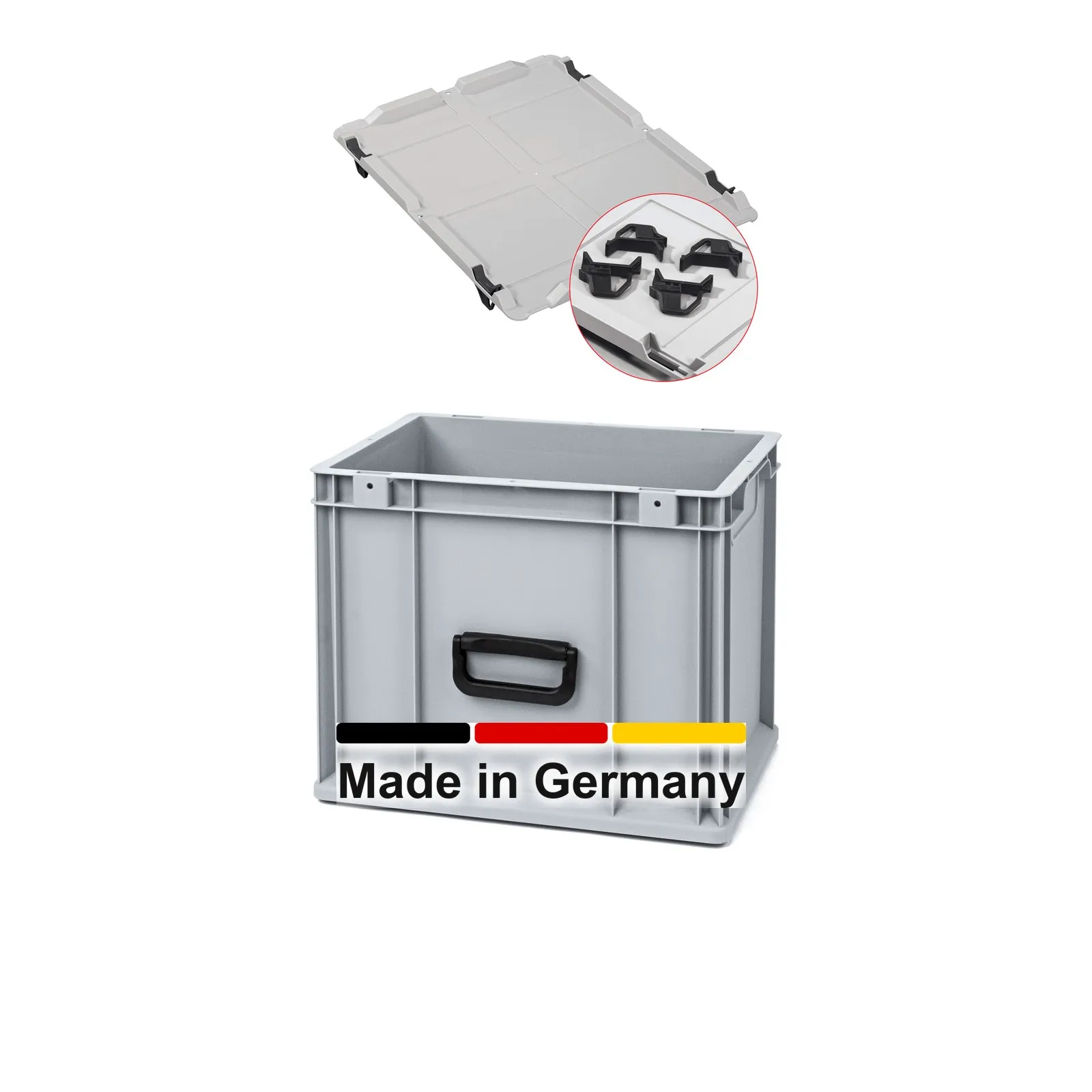 3x Eurobox 40x30x32 cm mit Deckel - NextGen Portable Uno
