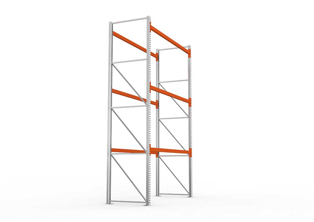 Palettenregal Stabil Grundregal – 440×270×110 cm, 4 Ebenen