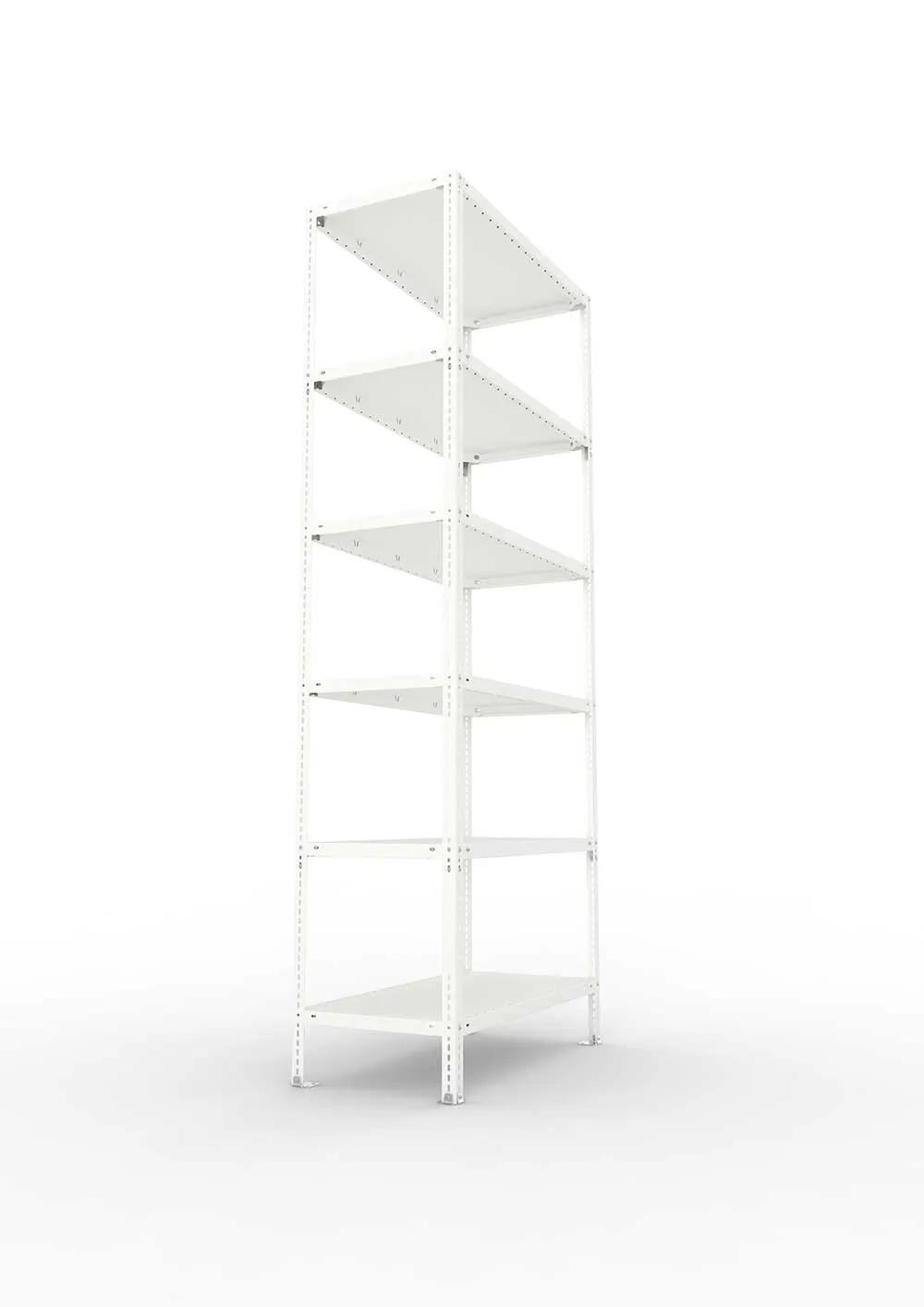Kellerregal Pro Schraubsystem Grundregal 250×100×50 cm, 150 kg, 6 Böden