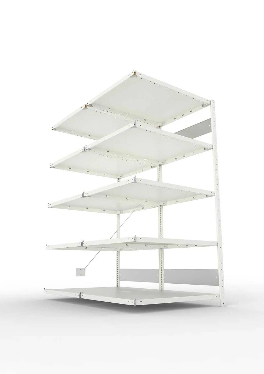 Metallregal Pro-Flex Stecksystem Doppelanbauregal – 200×100×80 cm, 230 kg, RAL 7035