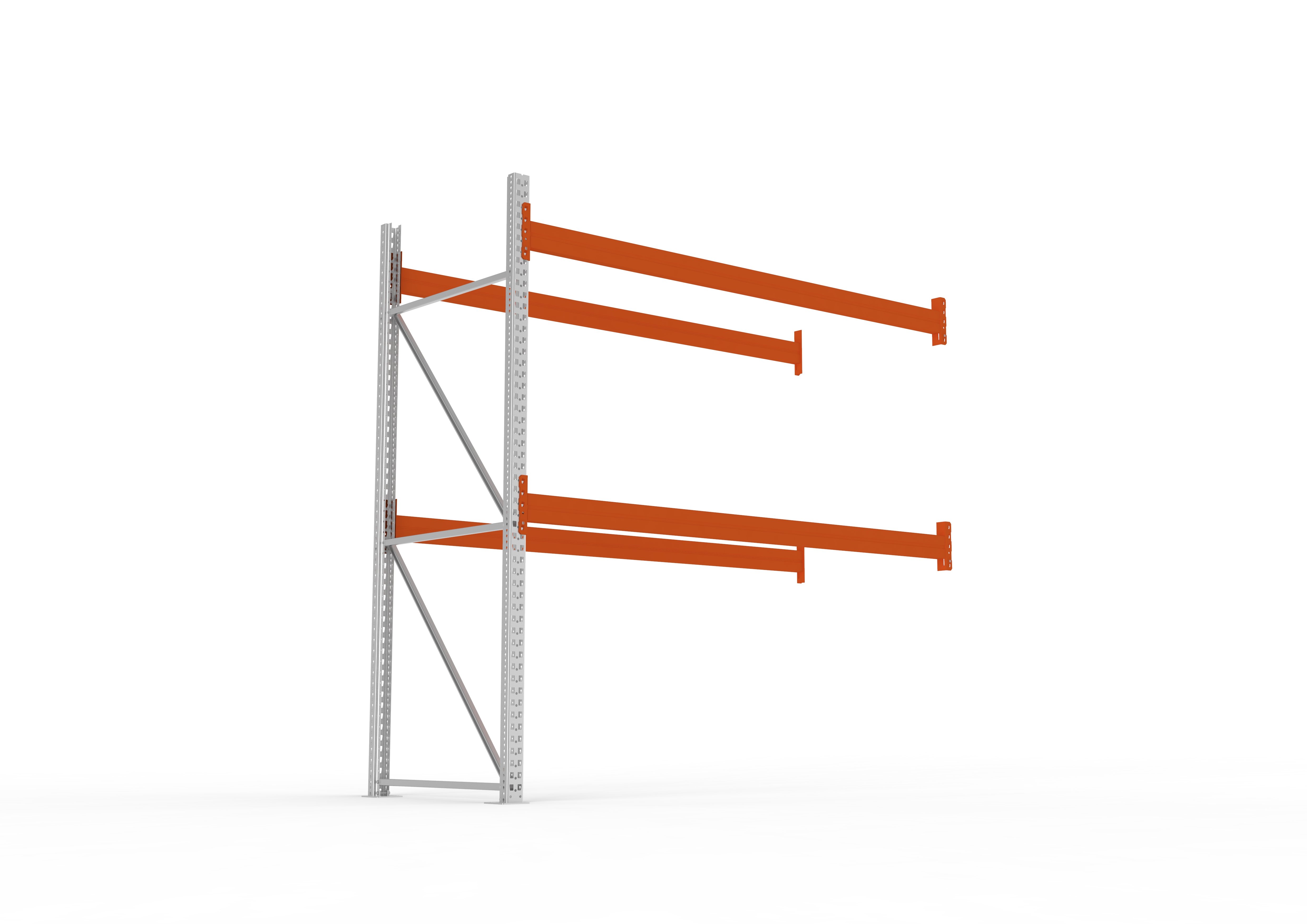 Palettenregal Anbaumodul – 270×278×110 cm, bis 1000 kg, 3 Ebenen