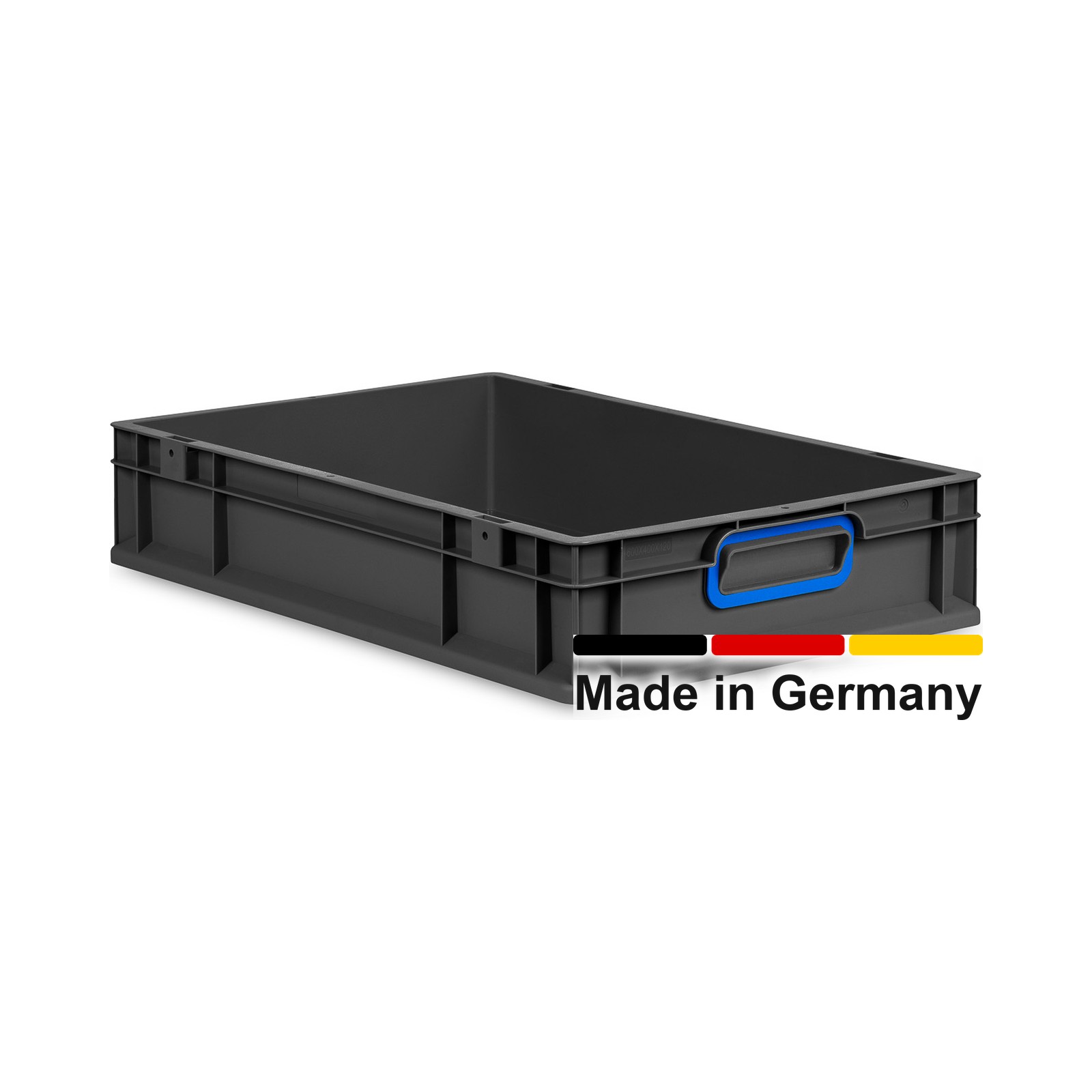 Eurobox 60x40x12 cm, NextGen Cycle, Griffe geschl. blau, anthrazit