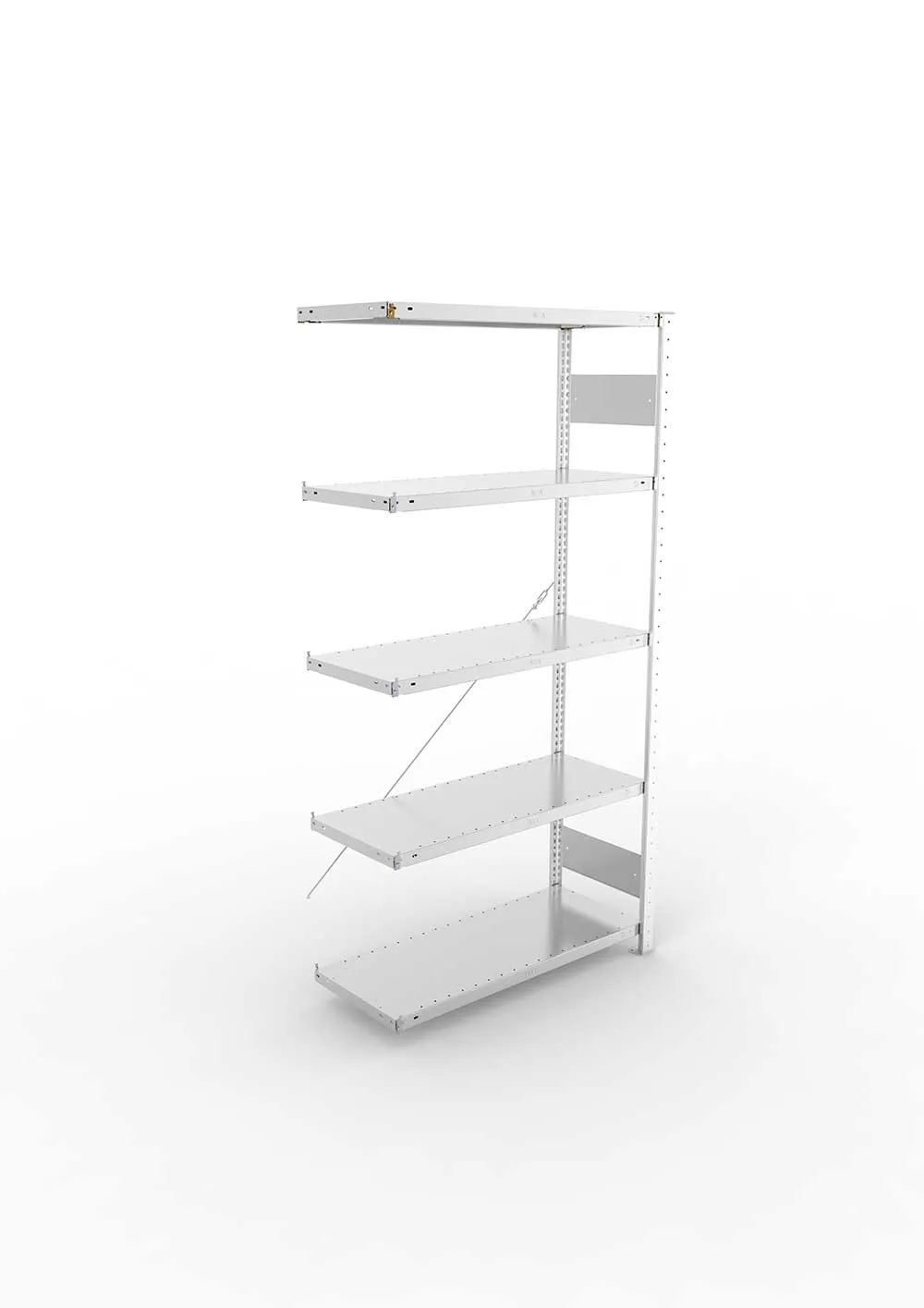 Kellerregal Pro-Flex Stecksystem Anbauregal – 200×100×40 cm, 150 kg, verzinkt, 5 Böden