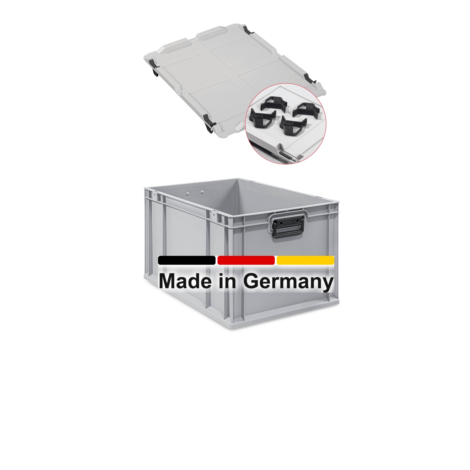 3x Eurobox 60x40x32 cm mit Deckel - NextGen Portable Duo