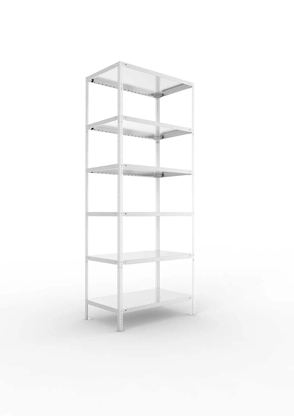 Kellerregal Pro Schraubsystem Grundregal 250×100×60 cm, 100 kg, 6 Böden, verzinkt