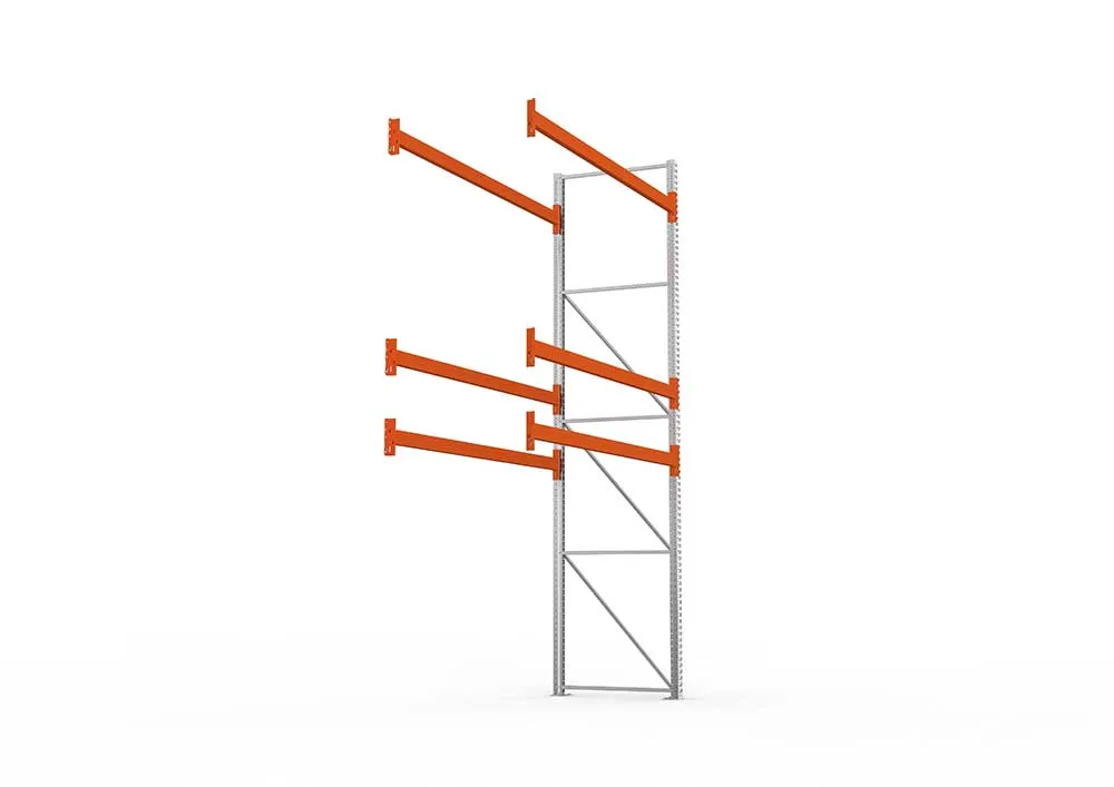Palettenregal Anbaumodul – 440×278×110 cm, bis 800 kg, 3 Ebenen