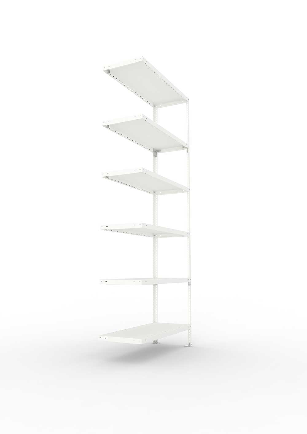 Kellerregal Pro Schraubsystem Anbauregal 250×100×40 cm, 100 kg, 6 Böden