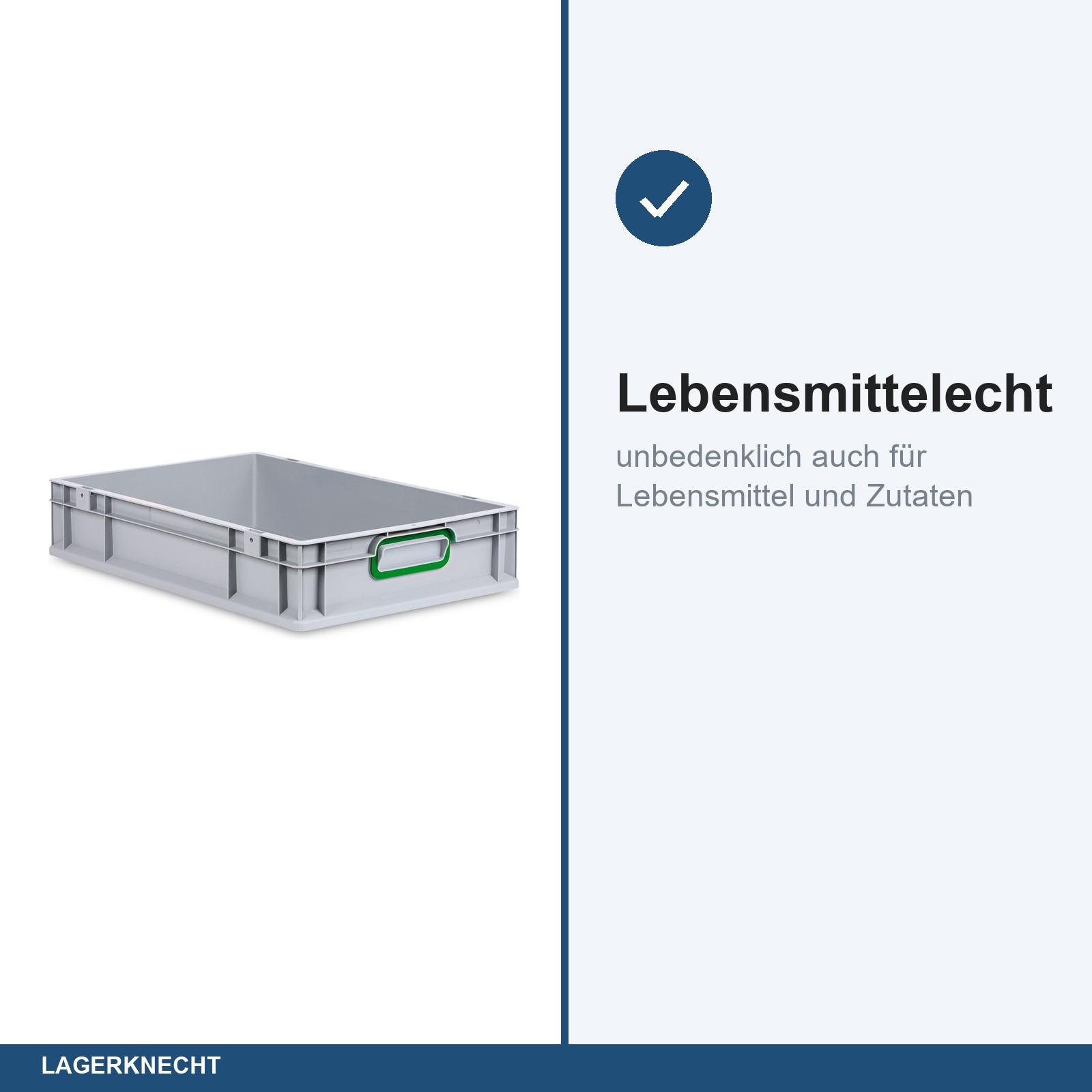Eurobox 60x40x12 cm, NextGen, Griffe geschl., grün