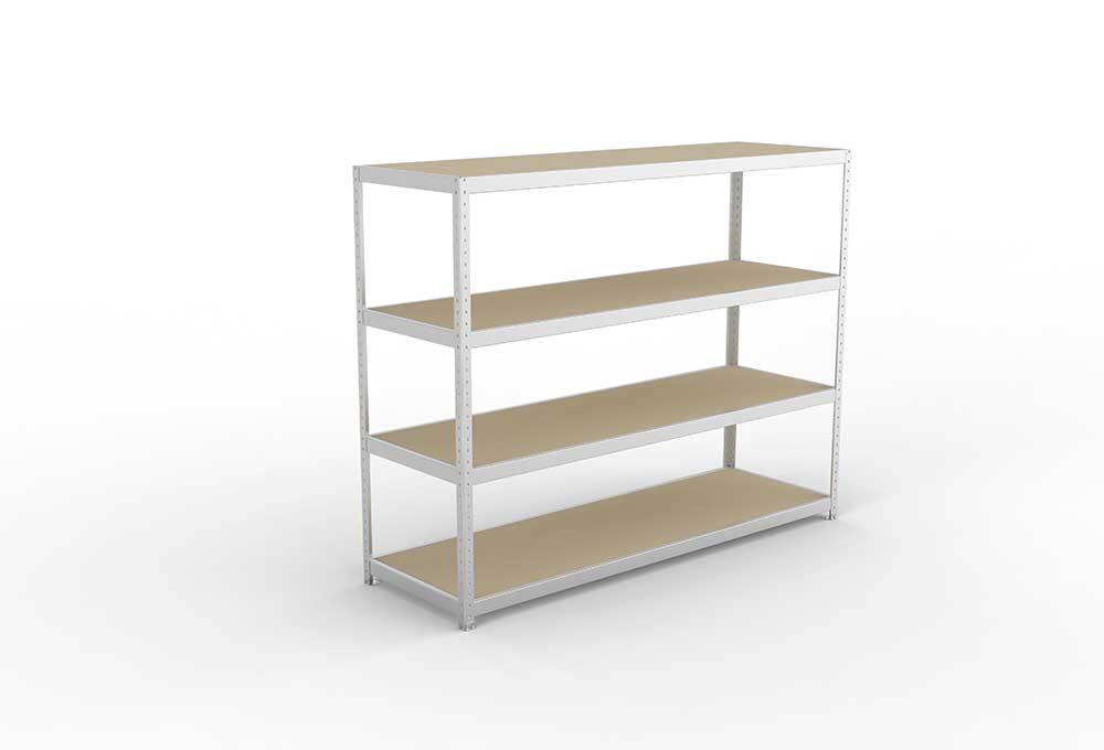 Schwerlastregal 197×250×80 cm – Spanplatten, verzinkt (Varianten)
