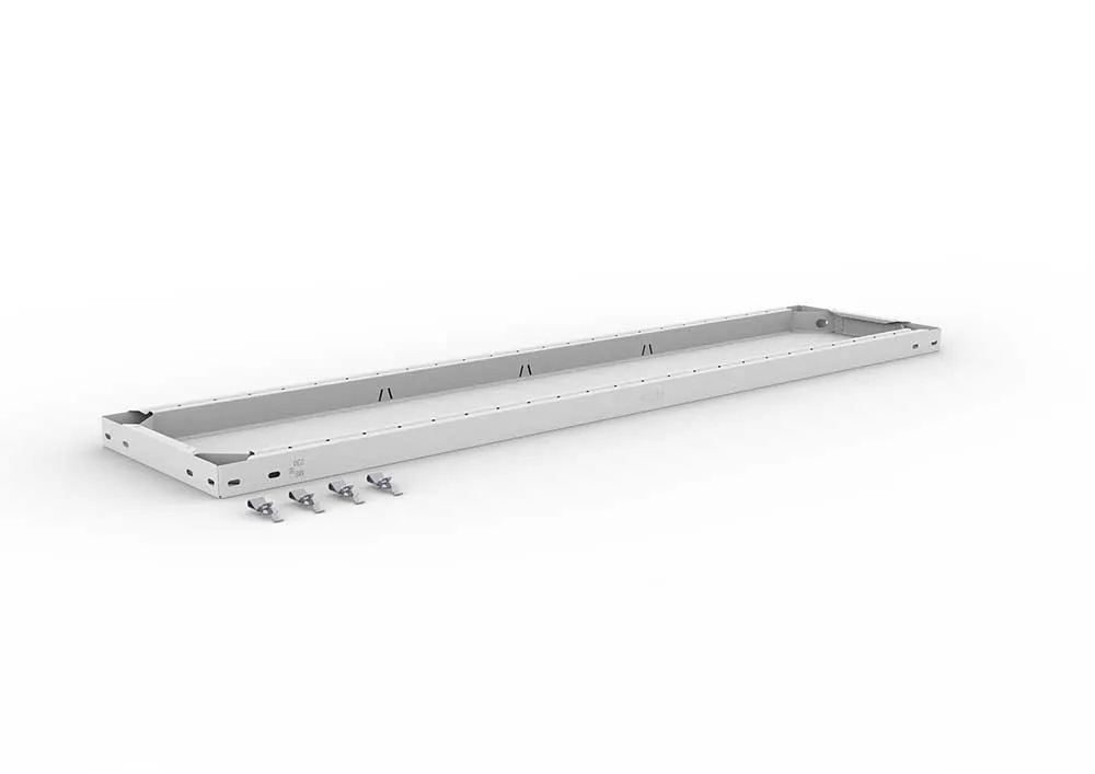 Metallregal Zusatzboden – 130×30 cm, 230 kg, RAL 7035