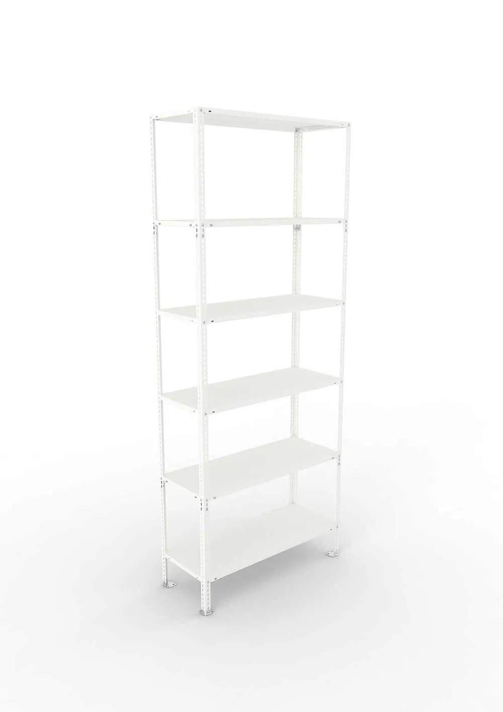 Kellerregal Pro Schraubsystem Grundregal 250×100×40 cm, 80 kg, 6 Böden