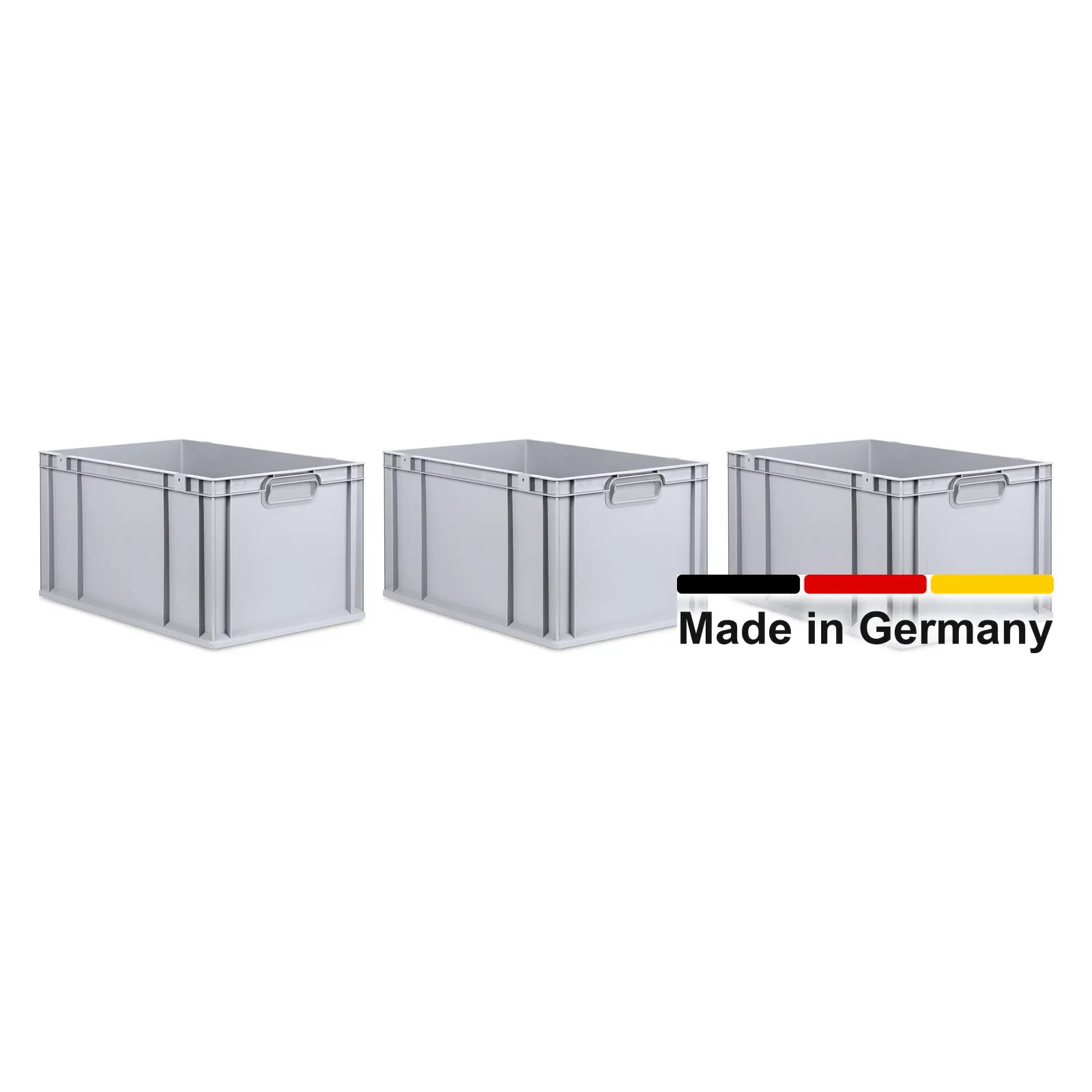 3x Eurobox 60x40x32 cm mit Deckel - NextGen, Griffe geschlossen