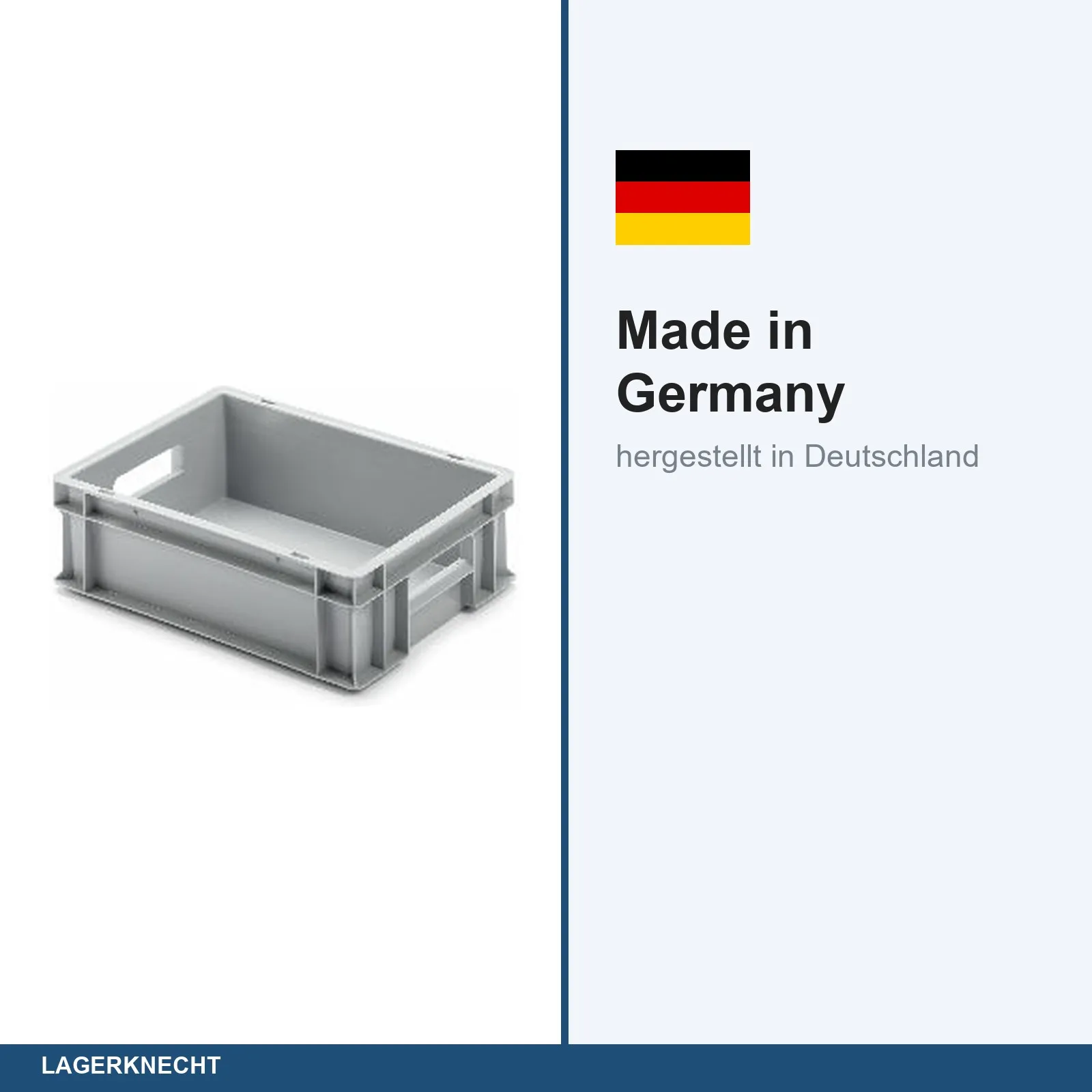 Eurobox 40x30x12 cm mit Scharnierdeckel, UNISTA