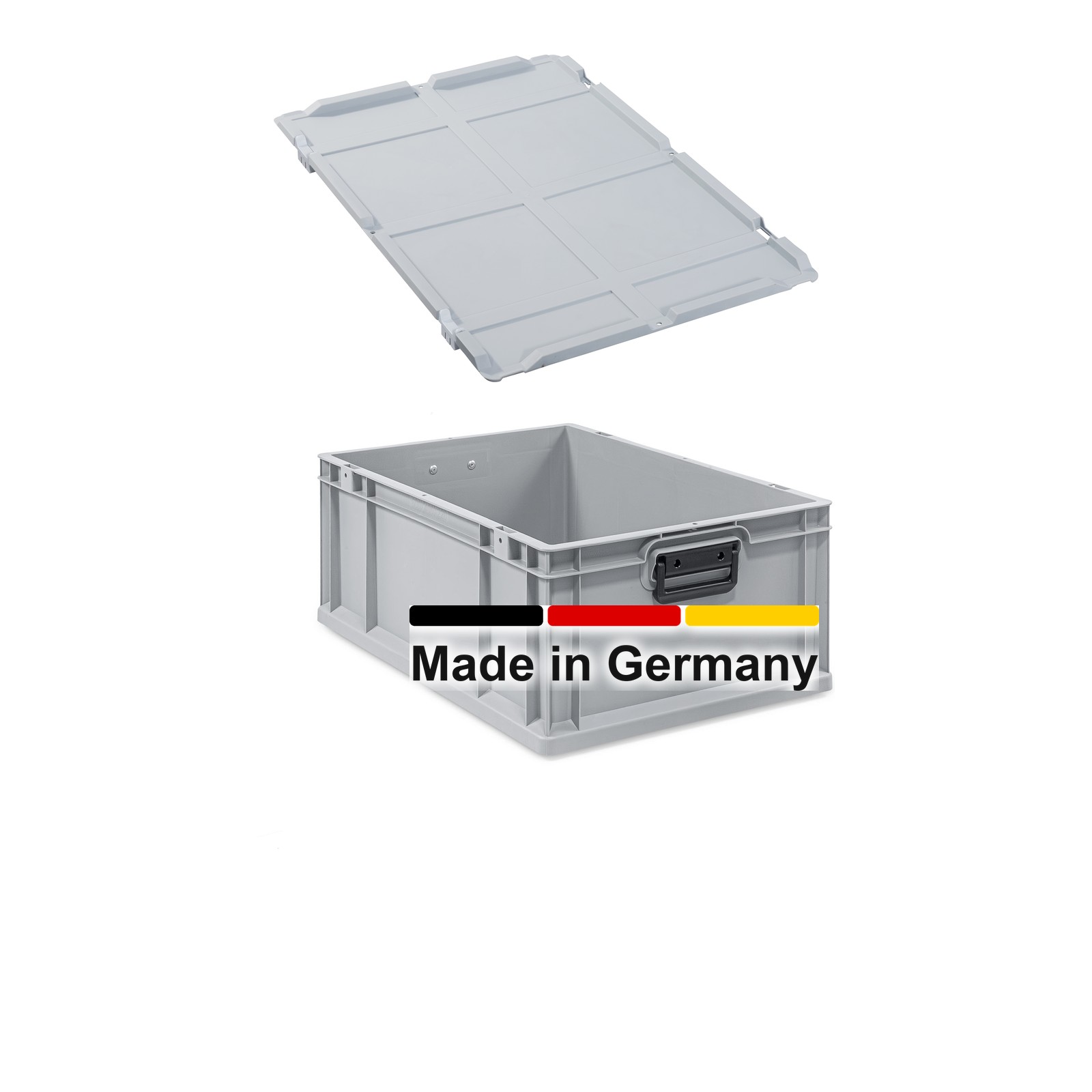 Eurobox 60x40x22 cm mit Scharnierdeckel, NextGen Portable Duo