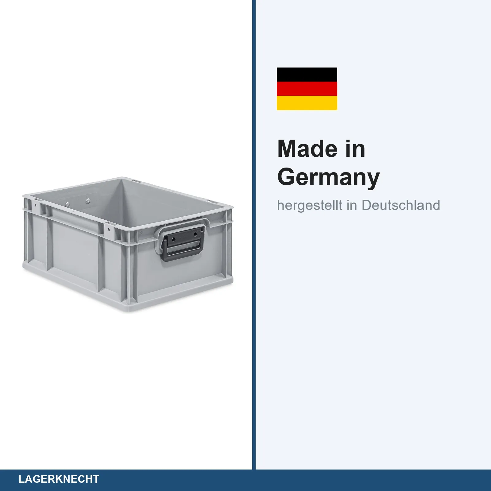 Eurobox 40x30x17 cm mit Scharnierdeckel, NextGen Portable Duo